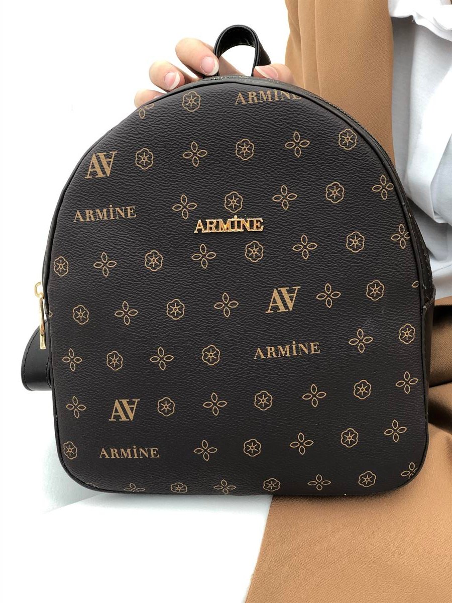 Armine Çanta 336 Kahve Baskılı