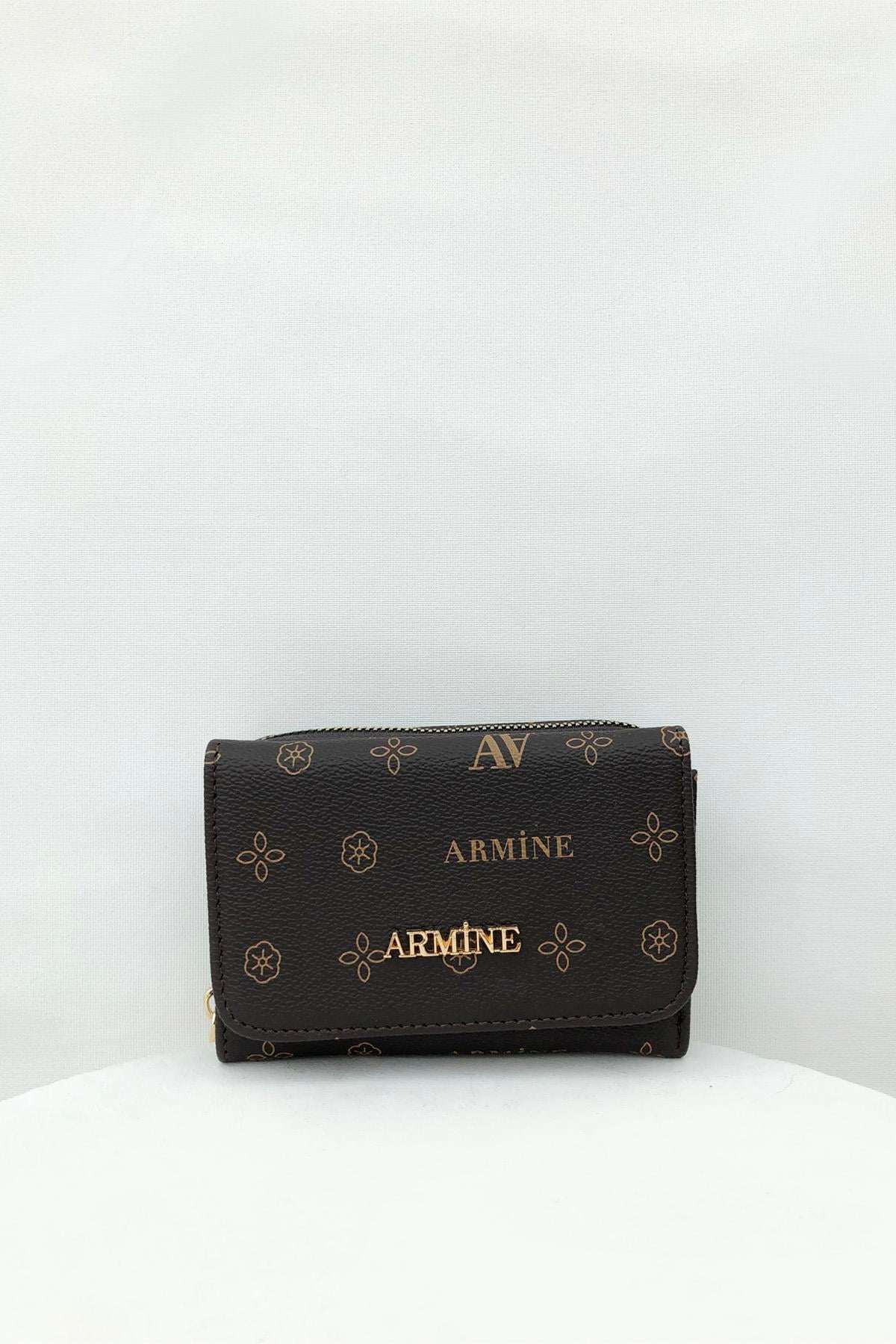 Armine Cüzdan C11 Kahve Baskılı