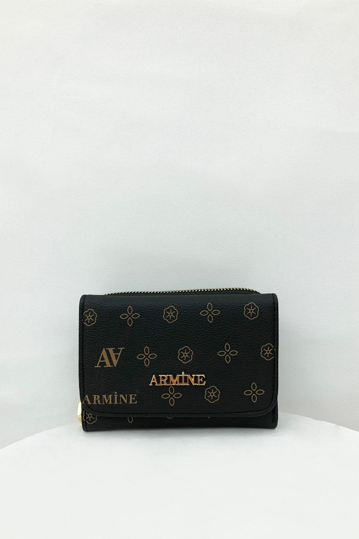 Armine Cüzdan C11 Siyah Baskılı