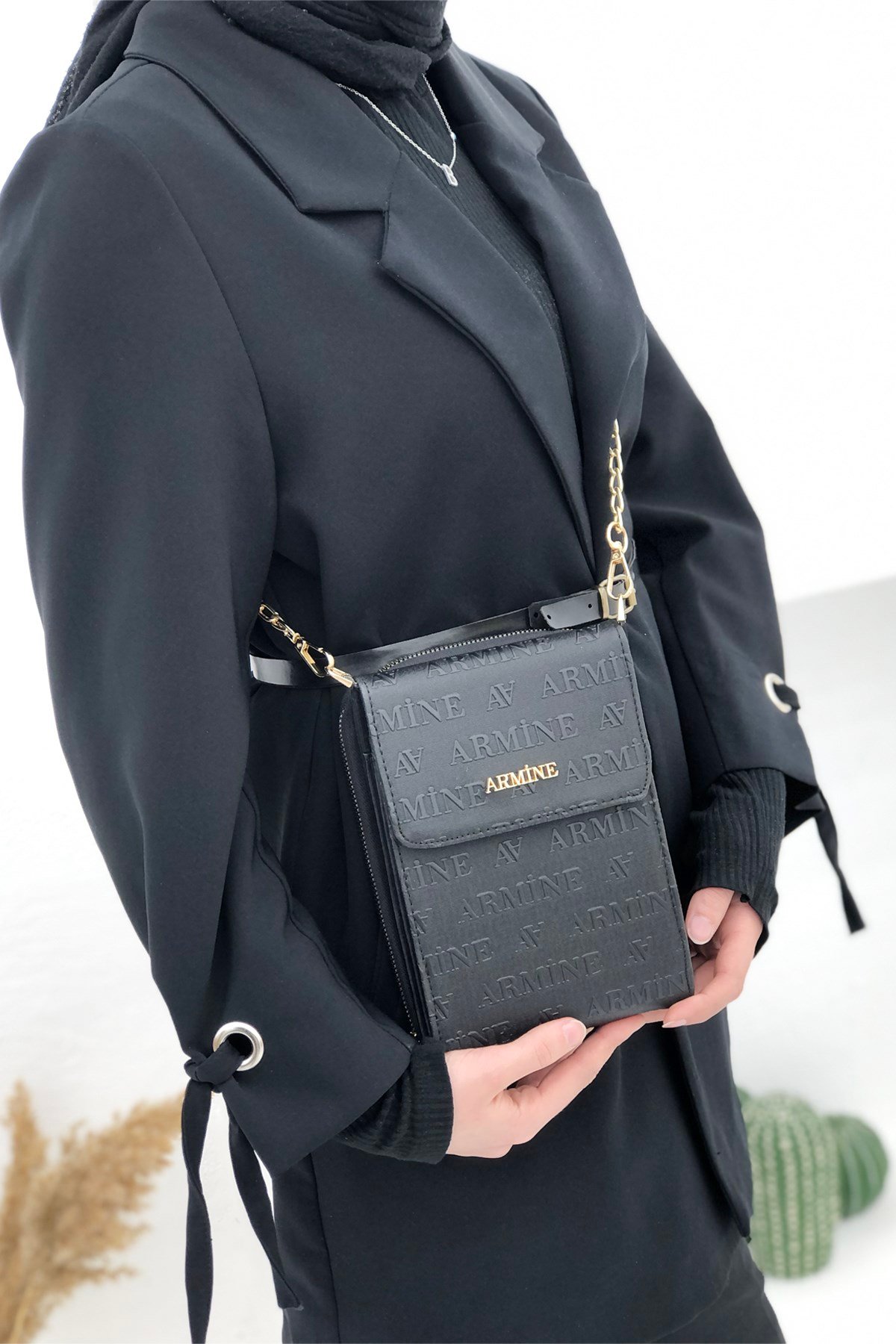 Armine Zincirli Çanta 266 Syh Lazer