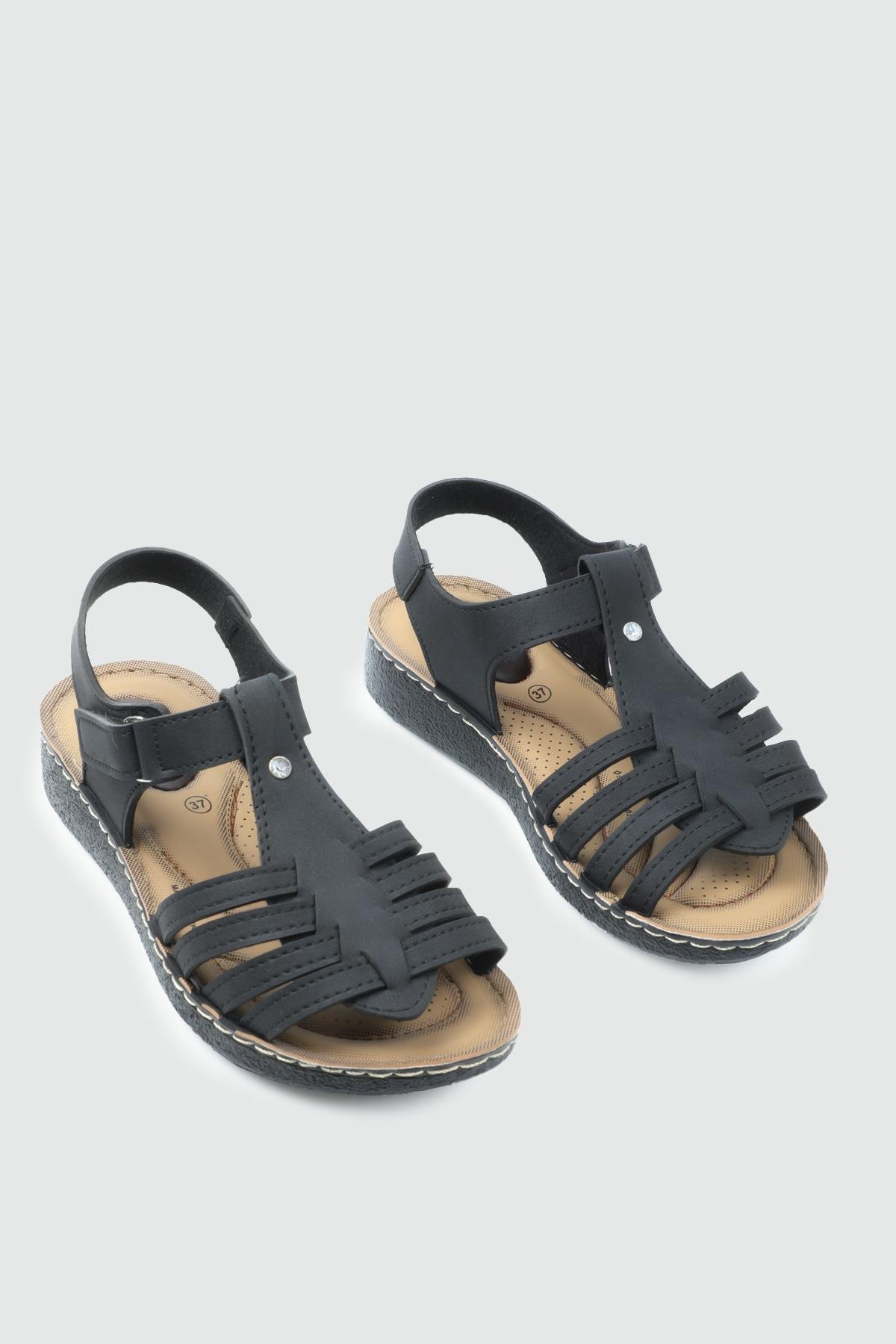 AVOX 25Y 6402 Kadın Sandalet Siyah