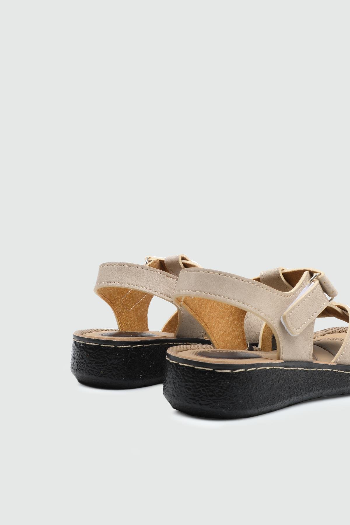 AVOX 6403 Kadın Sandalet Bej