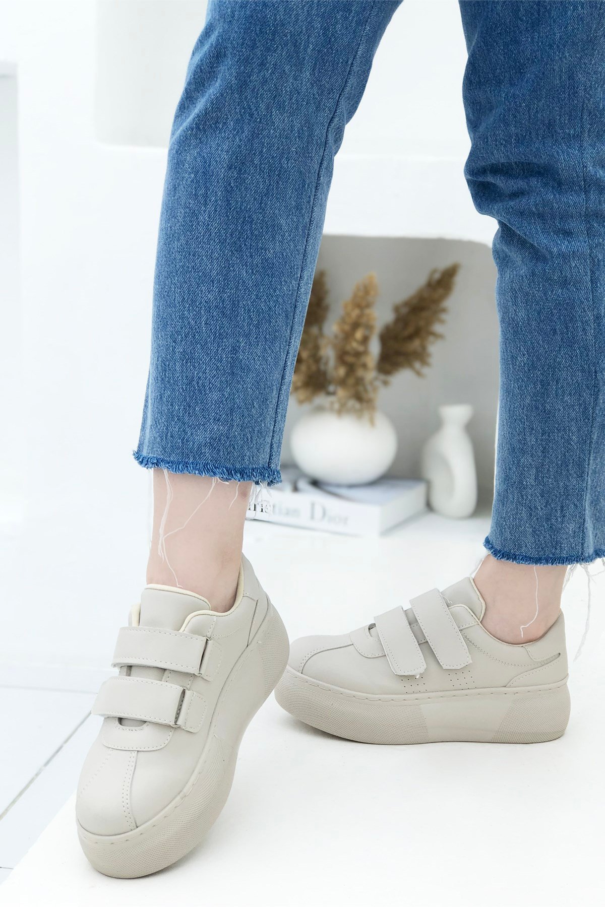 Beinsteps Helen Kalın Taban Kadın Sneaker Bej