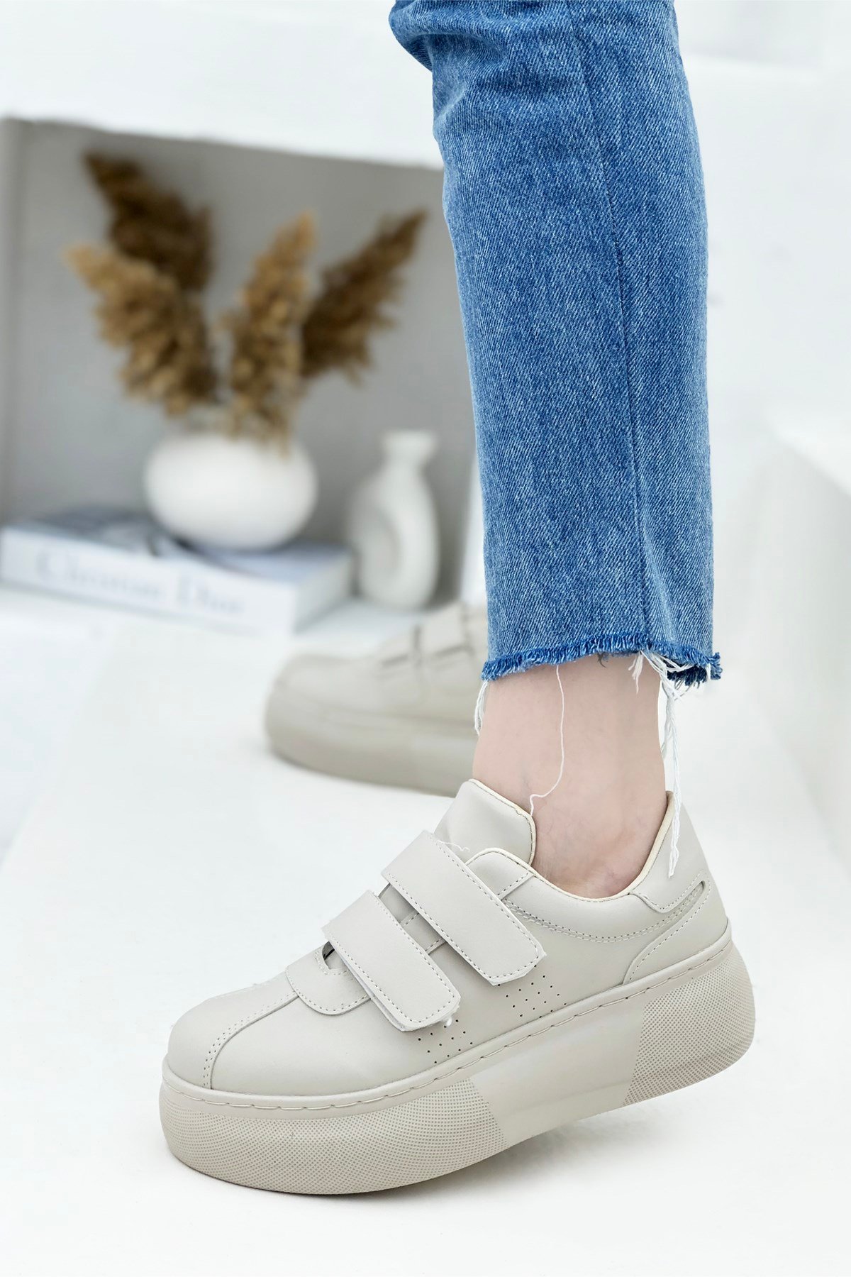 Beinsteps Helen Kalın Taban Kadın Sneaker Bej