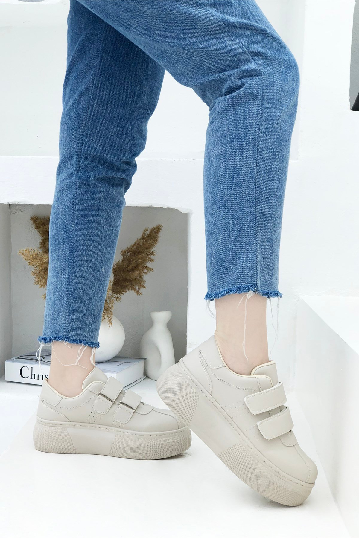 Beinsteps Helen Kalın Taban Kadın Sneaker Bej