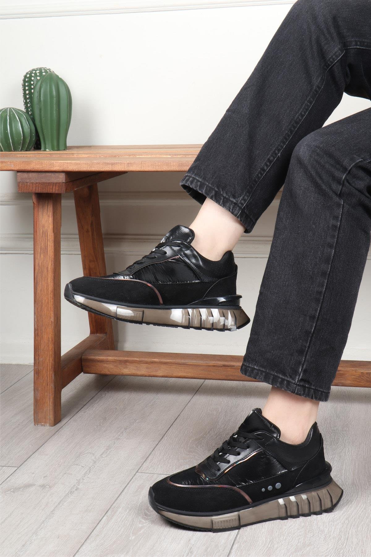 BEREL G228 Paraşüt Kadın Ayakkabı Siyah