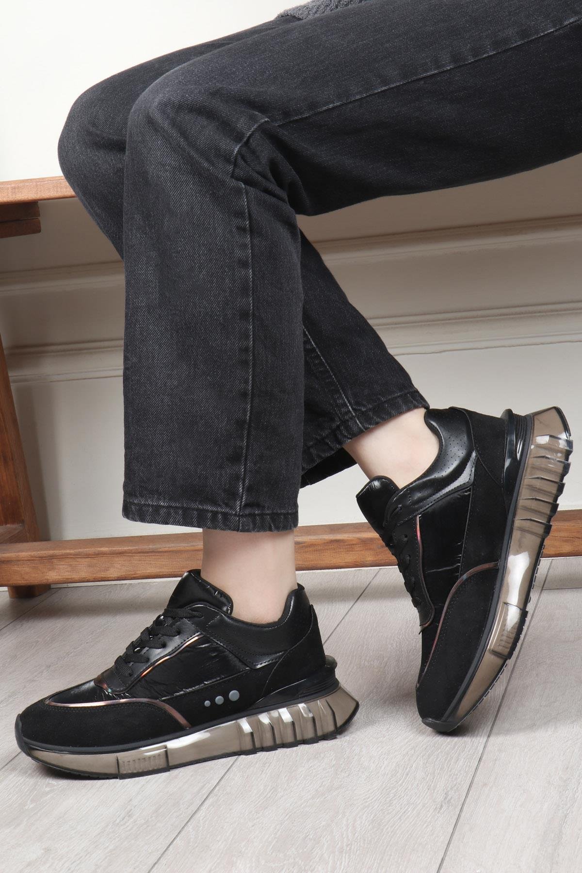 BEREL G228 Paraşüt Kadın Ayakkabı Siyah