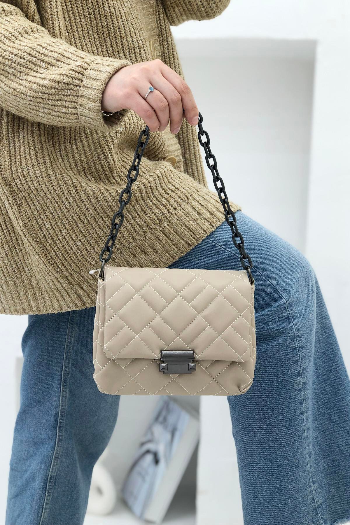 Çanta Mimoza 8185 Kadın Krem