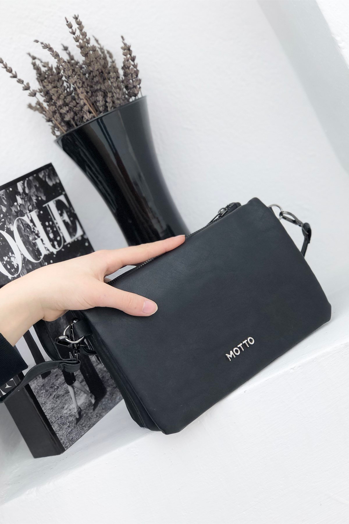 ÇANTA VARONA 1309 BAYAN Siyah Mat