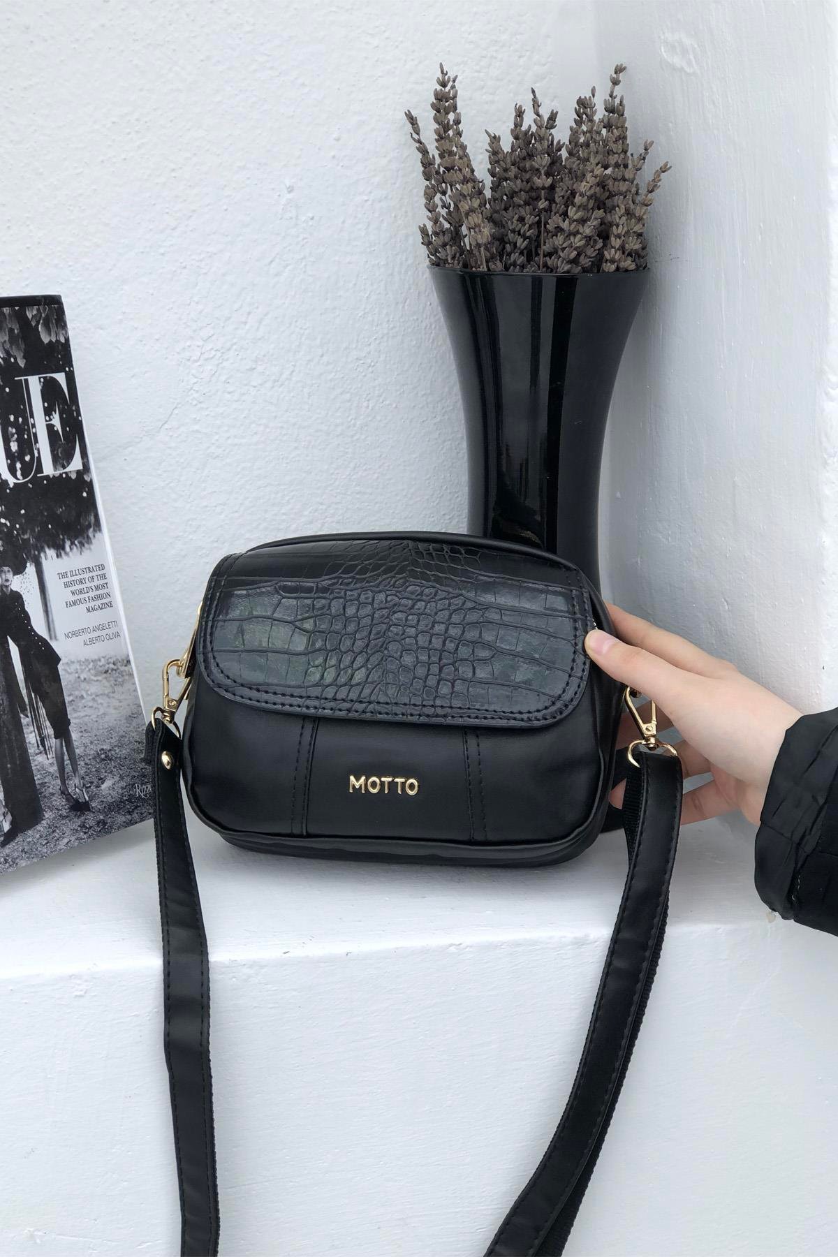 ÇANTA VARONA 1325 BAYAN Siyah Anakonda