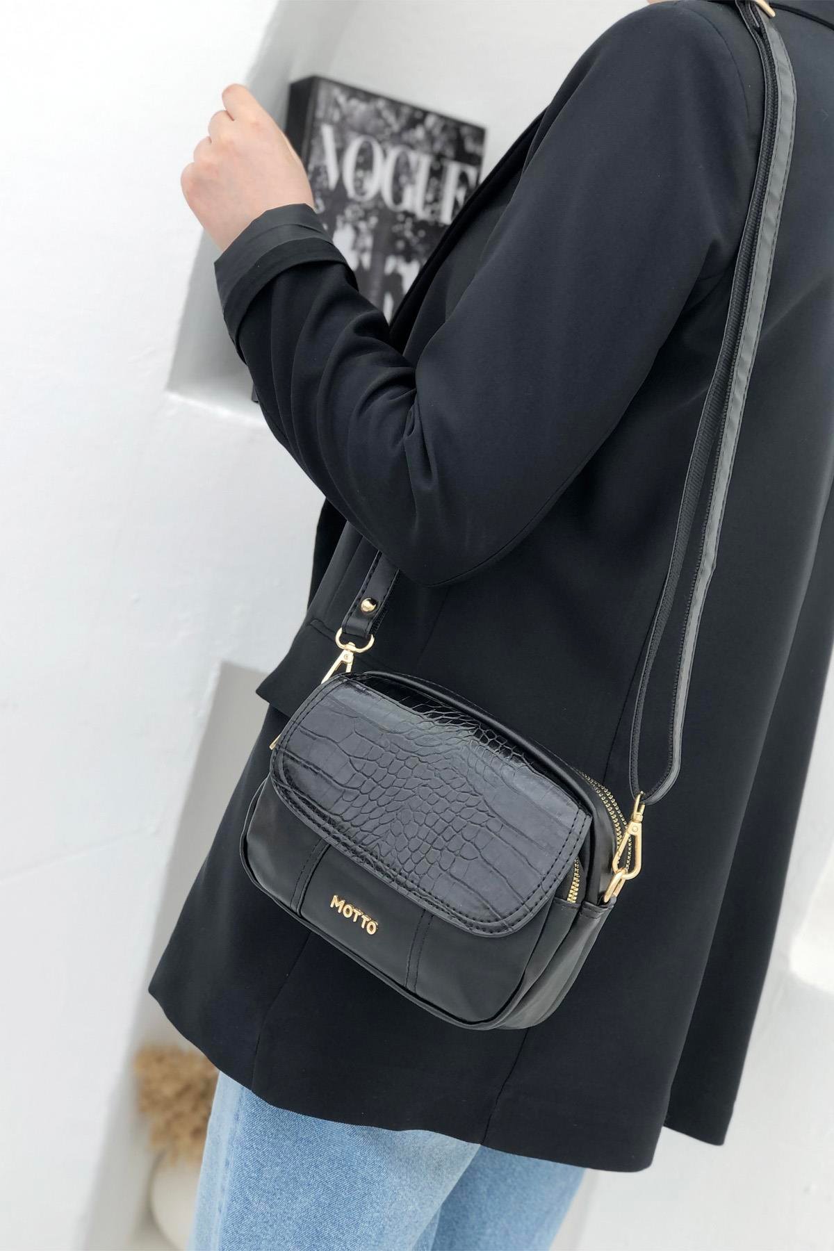 ÇANTA VARONA 1325 BAYAN Siyah Anakonda