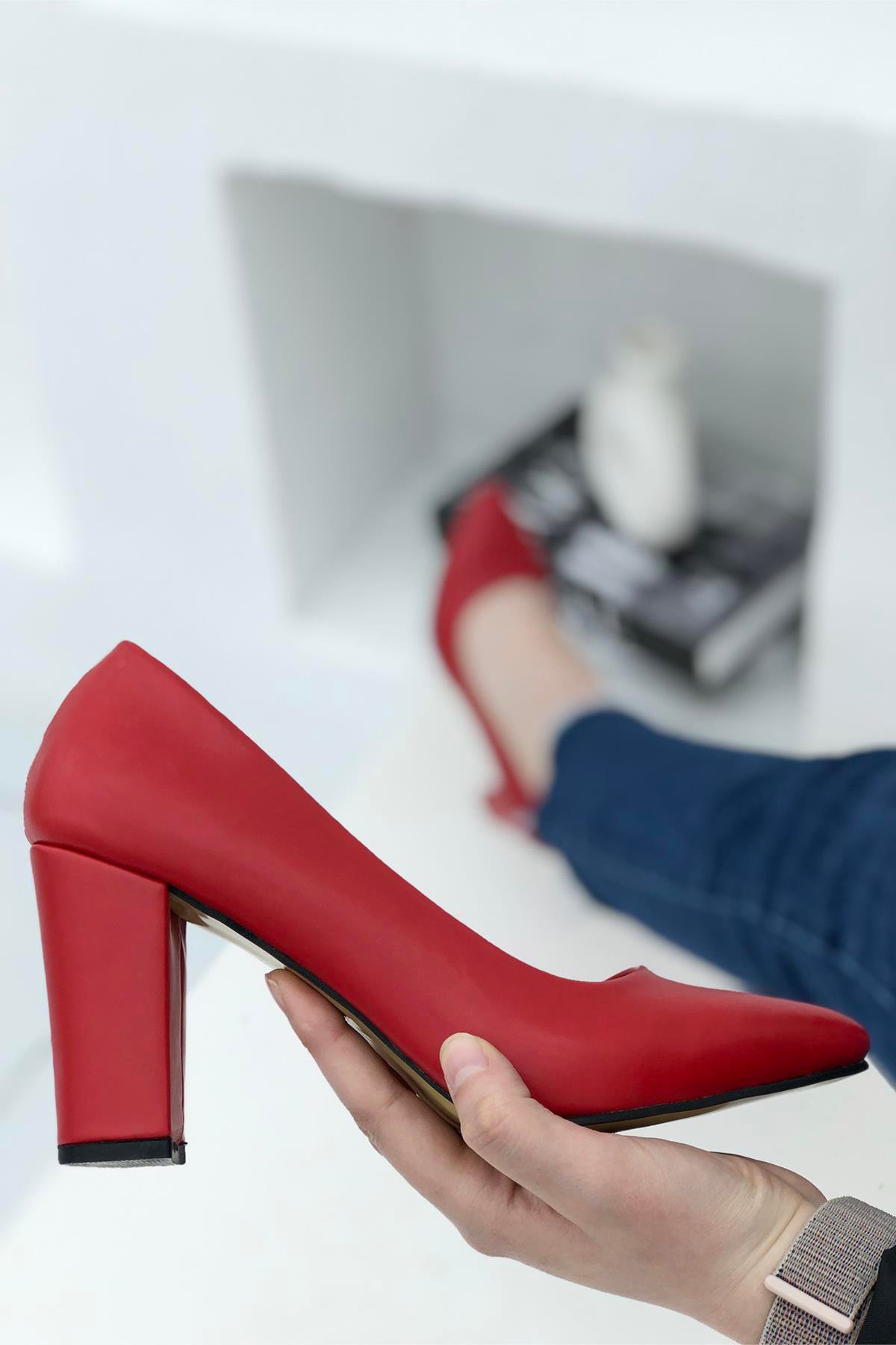 CARLA BELLA N-2600 Kadın Ayakkabı Kırmızı