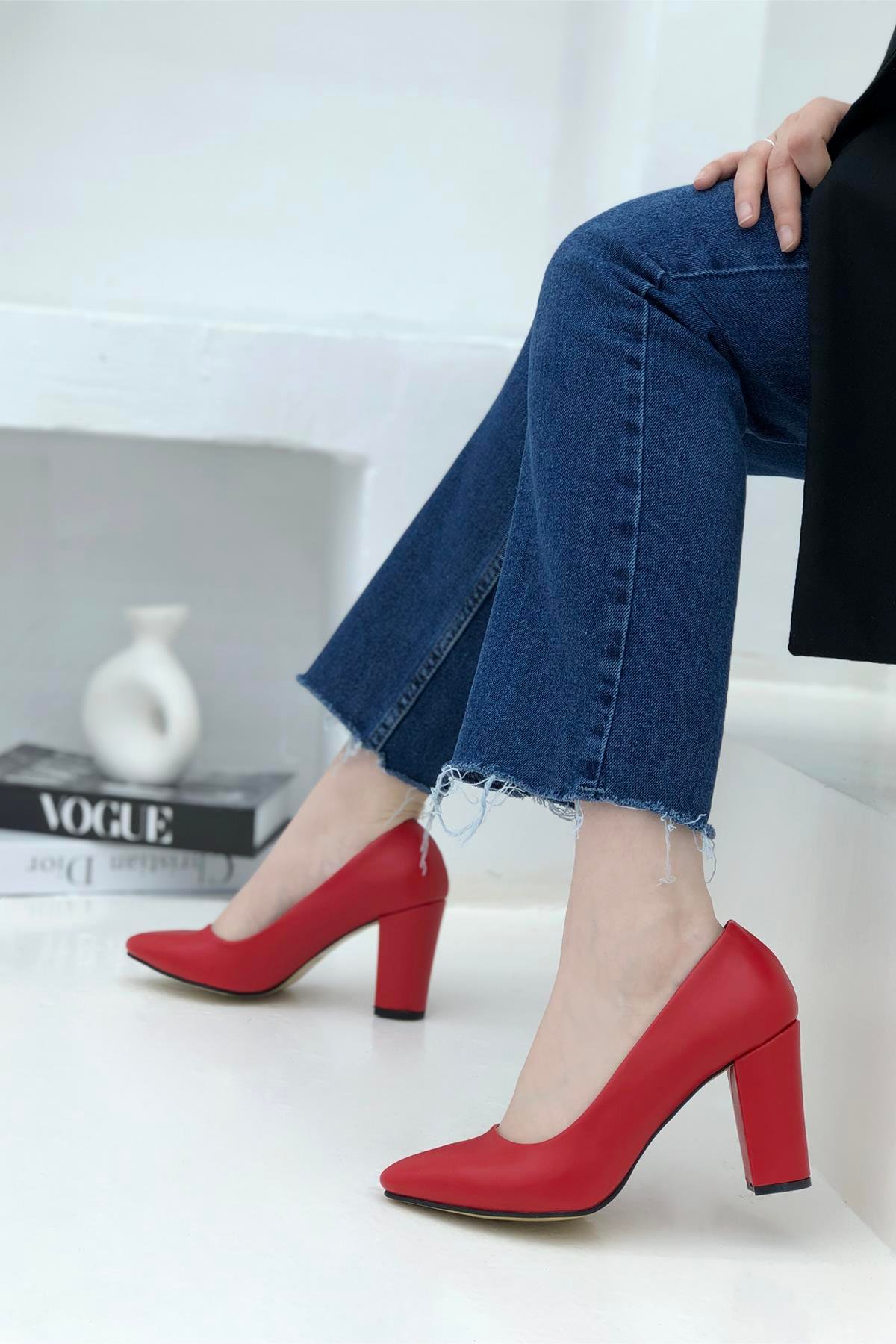 CARLA BELLA N-2600 Kadın Ayakkabı Kırmızı