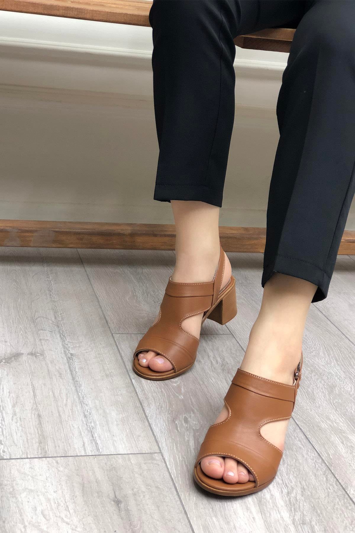 Cityzen 059 Kadın Deri Ayakkabı Taba