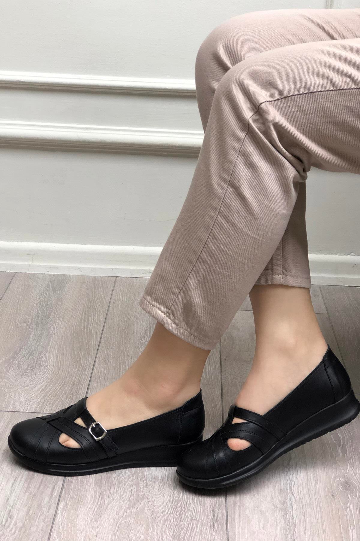 Cityzen 338 Kadın Deri Ayakkabı Siyah