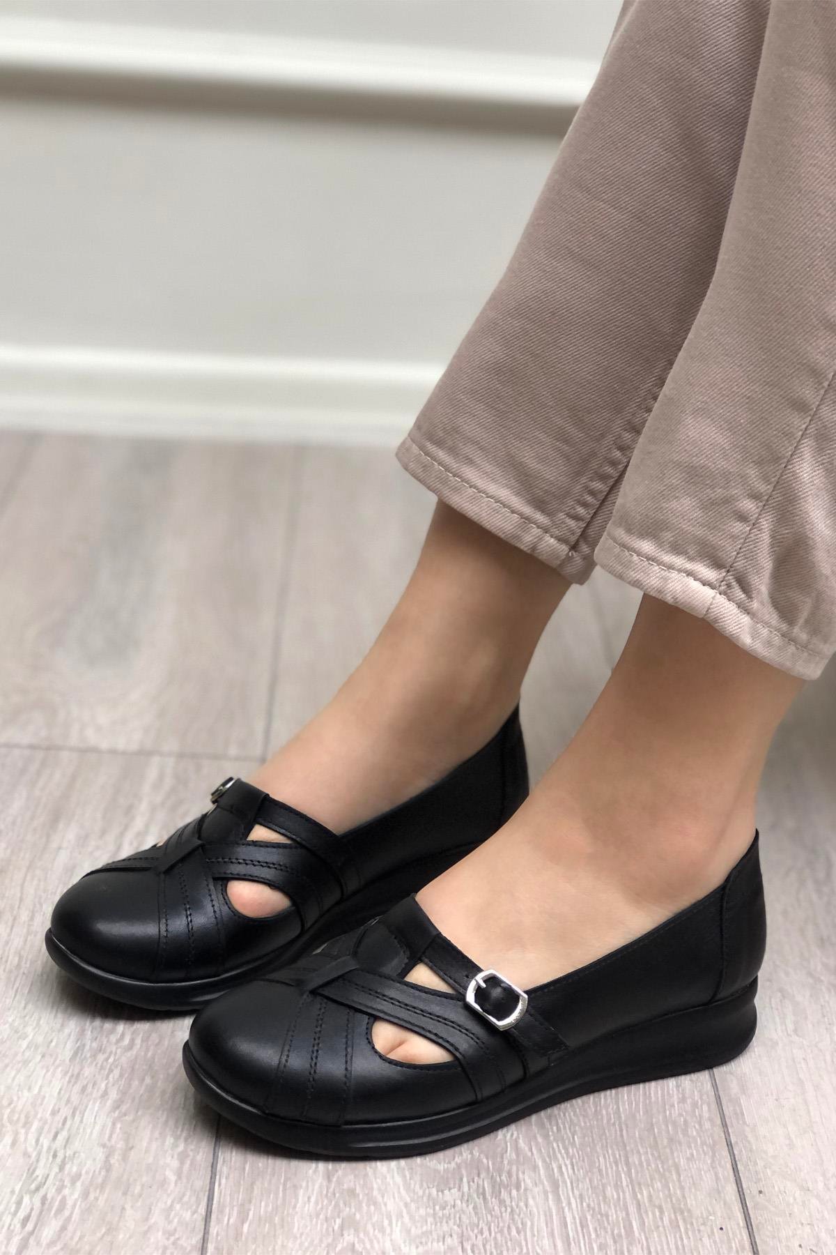 Cityzen 338 Kadın Deri Ayakkabı Siyah