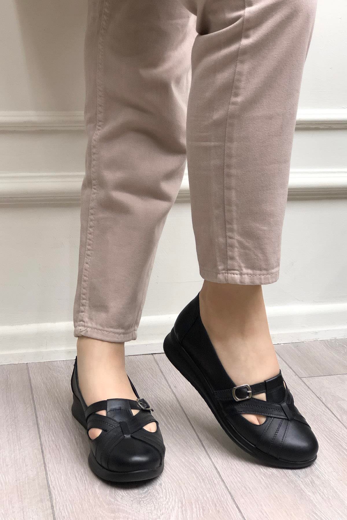 Cityzen 338 Kadın Deri Ayakkabı Siyah