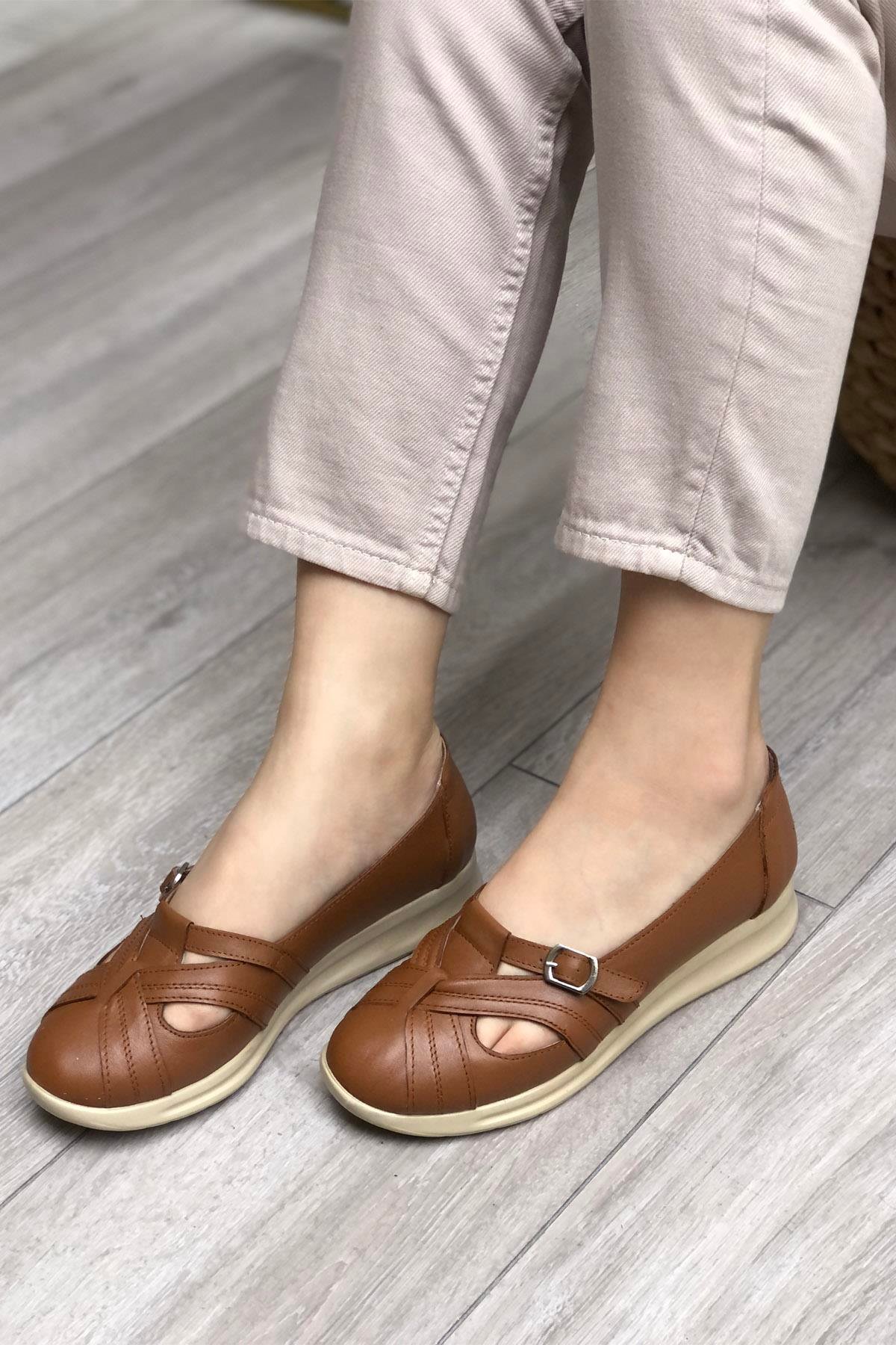 Cityzen 338 Kadın Deri Ayakkabı Taba