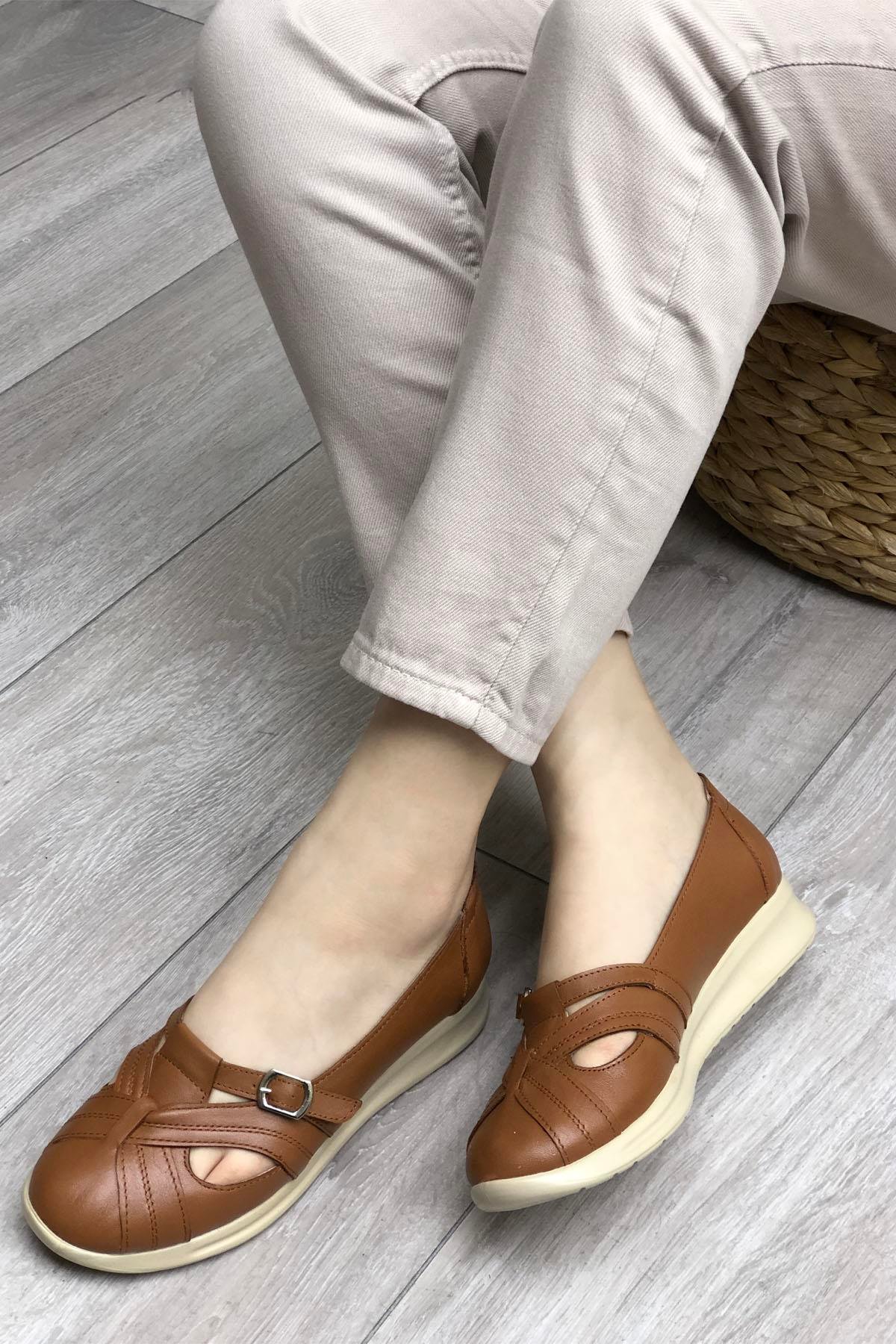 Cityzen 338 Kadın Deri Ayakkabı Taba