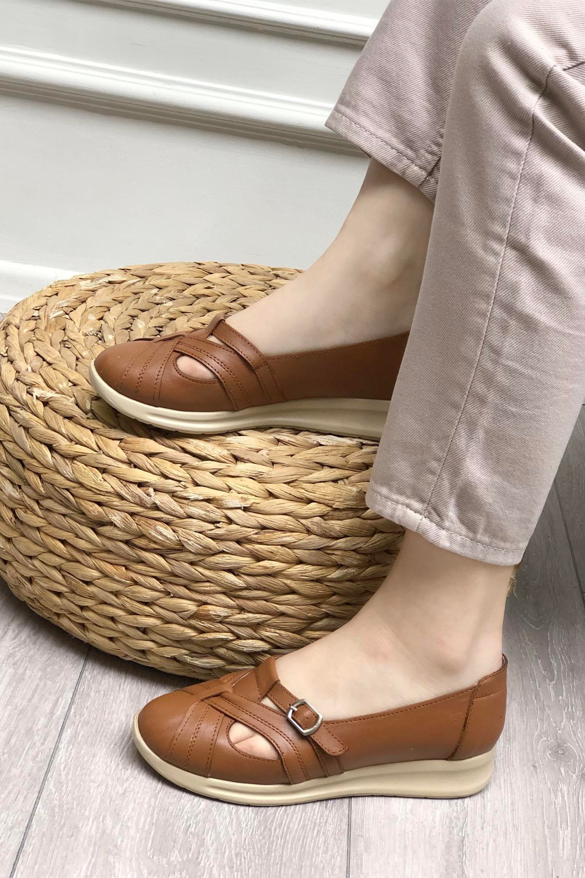 Cityzen 338 Kadın Deri Ayakkabı Taba