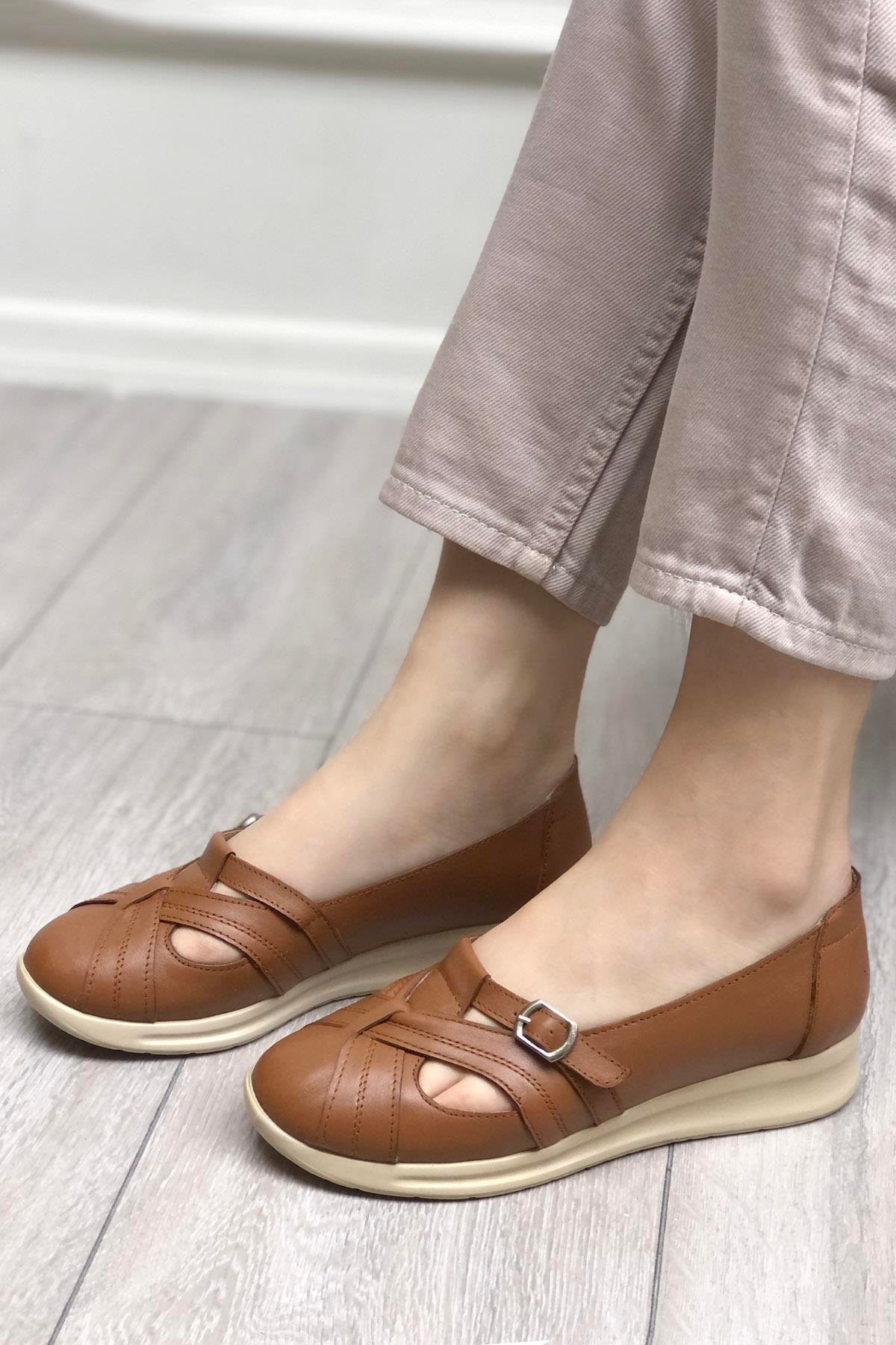 Cityzen 338 Kadın Deri Ayakkabı Taba