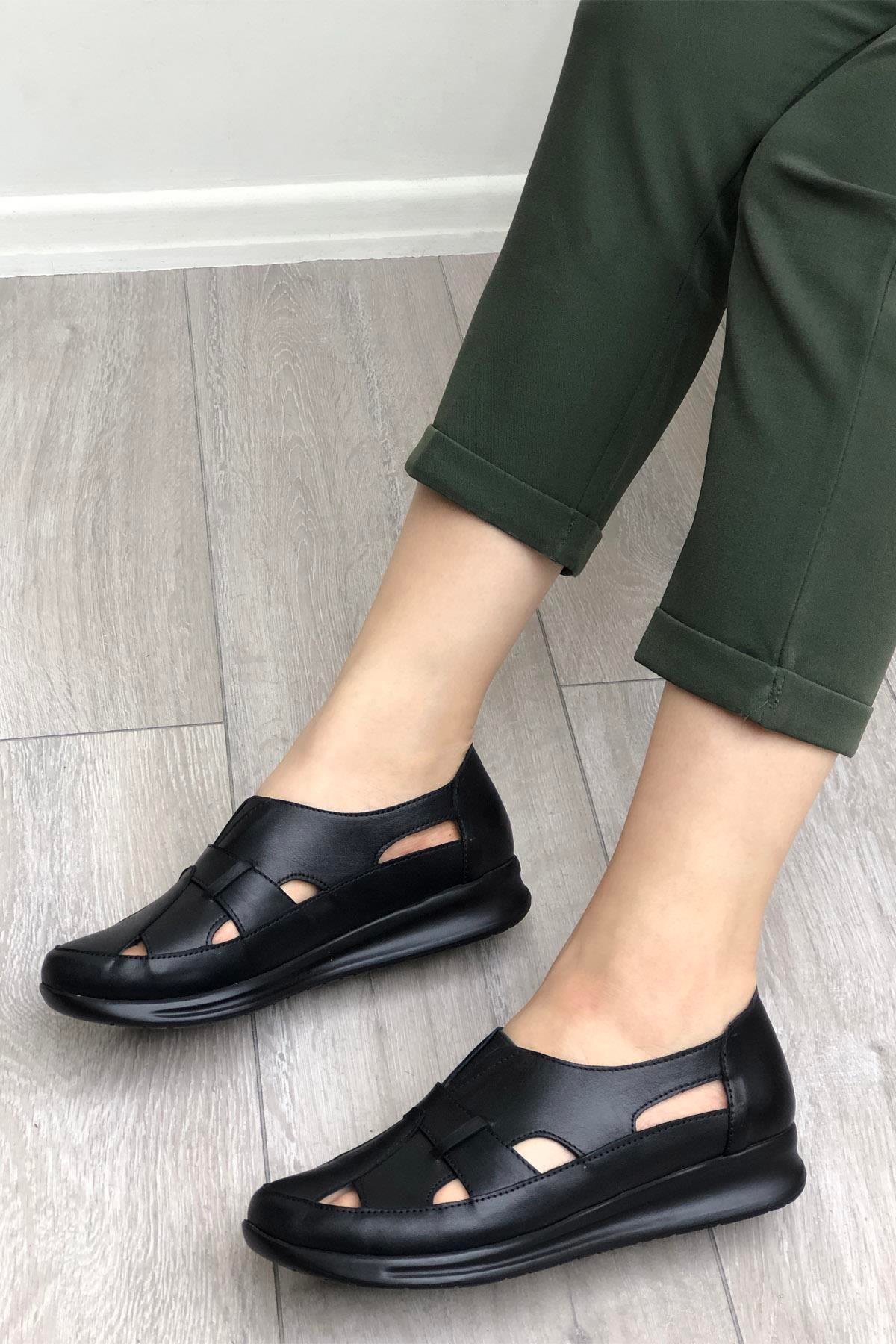 Cityzen 341 Kadın Deri Ayakkabı Siyah