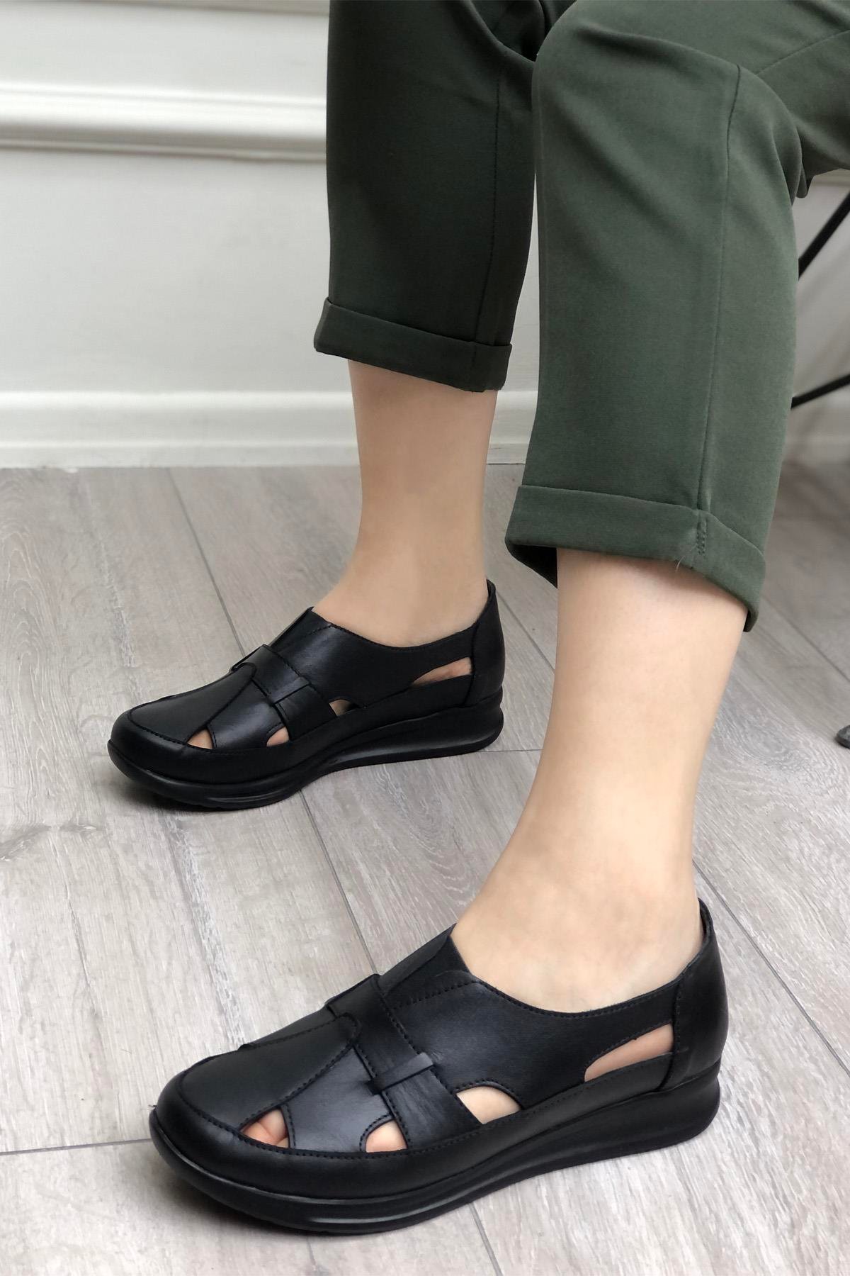 Cityzen 341 Kadın Deri Ayakkabı Siyah