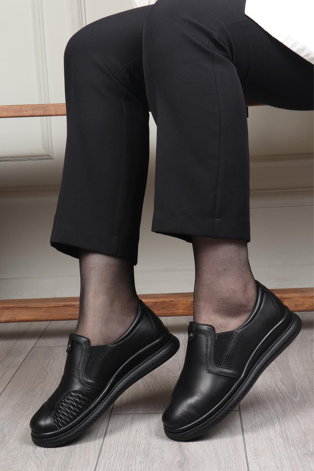 Cityzen FB-8609 Kadın Deri Ayakkabı Siyah