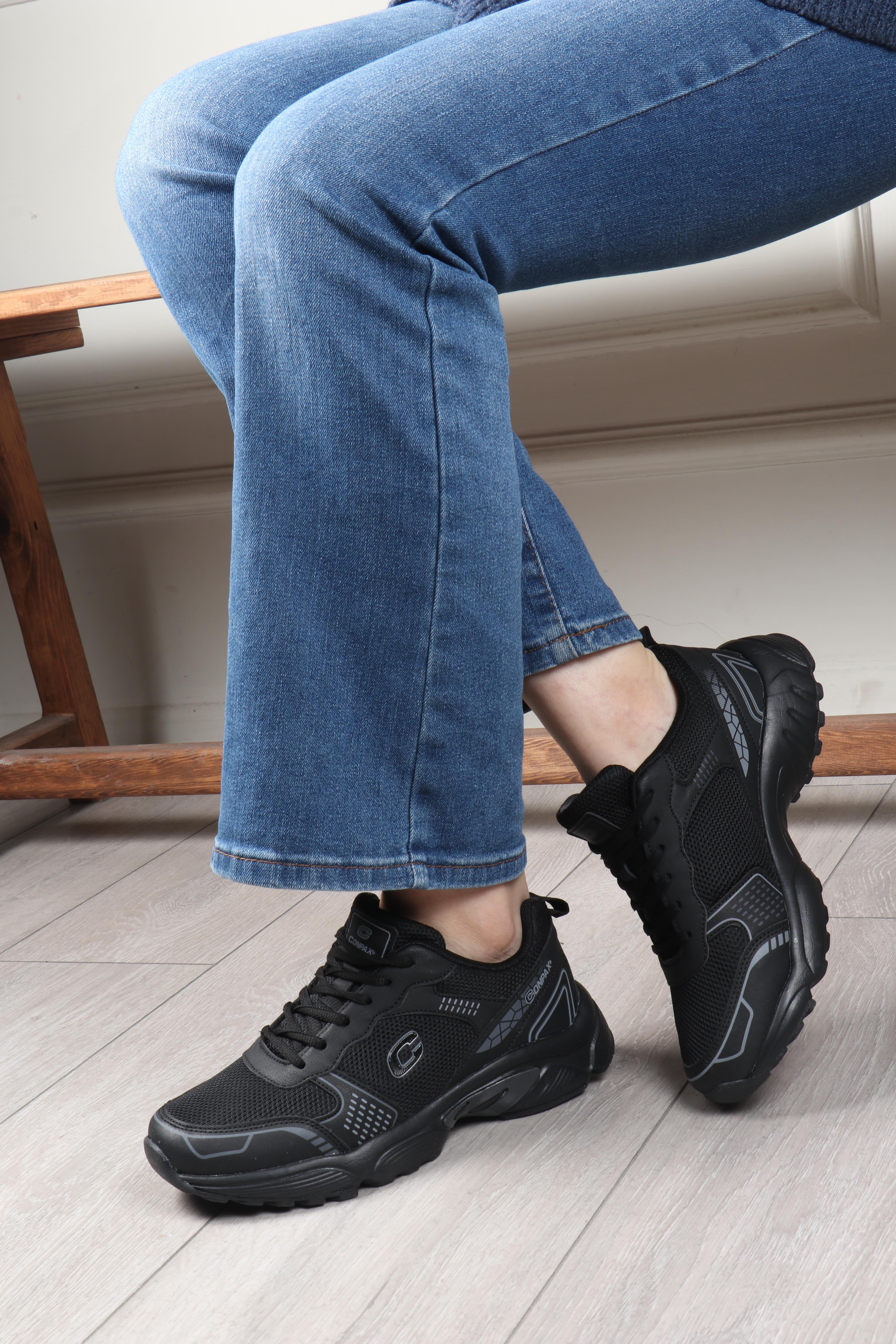 CONPAX 1501 Kadın Spor Ayakkabı Siyah Füme