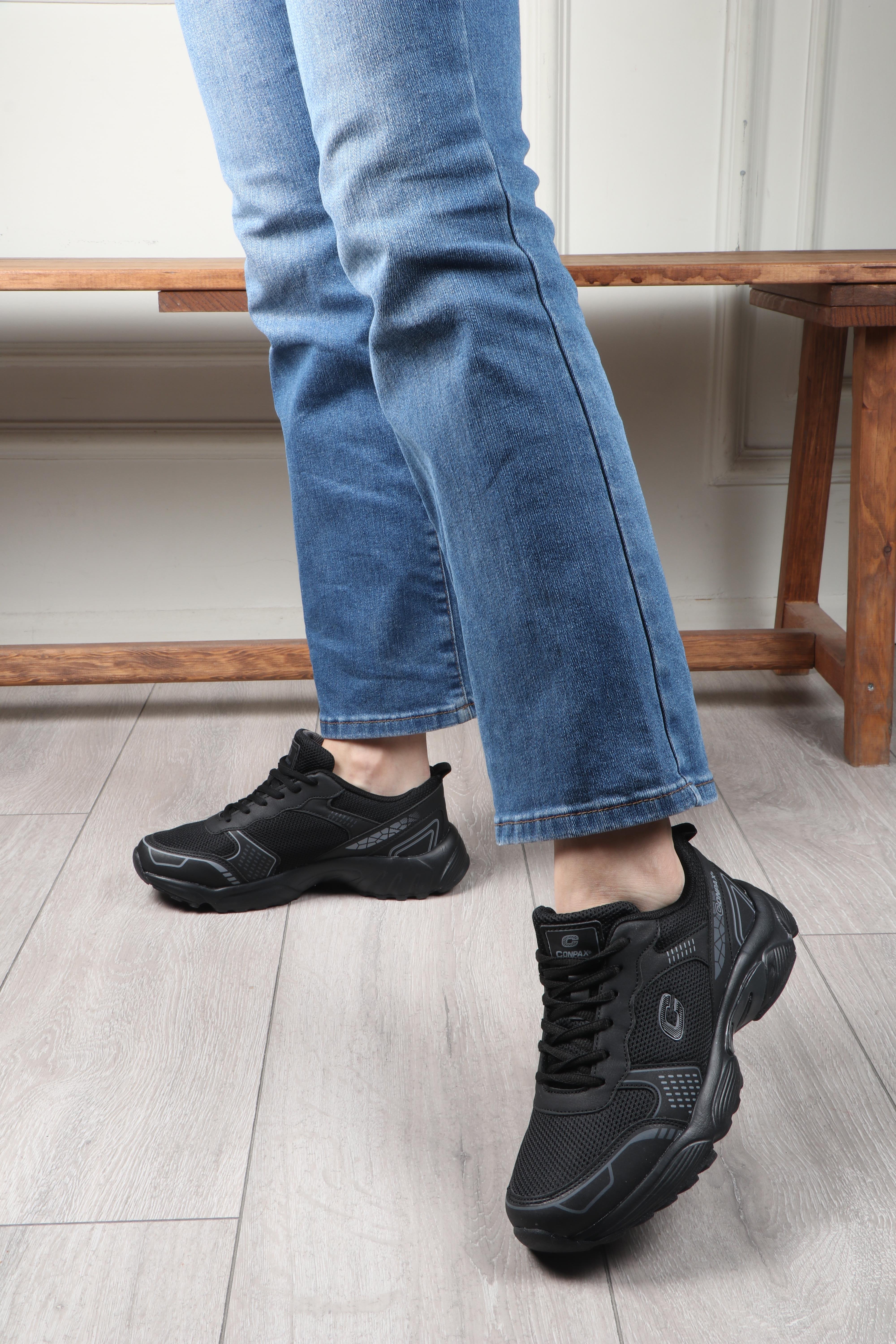 CONPAX 1501 Kadın Spor Ayakkabı Siyah Füme