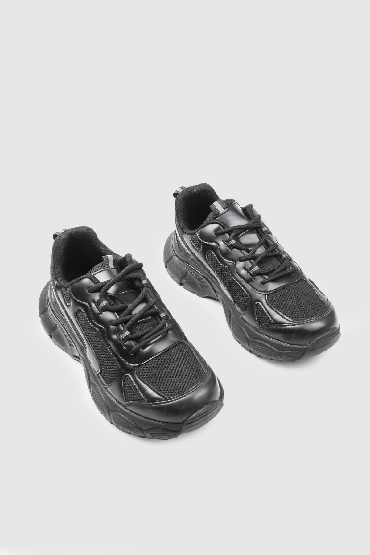 CONPAX 5905 Kadın Spor Ayakkabı Siyah Antrasit