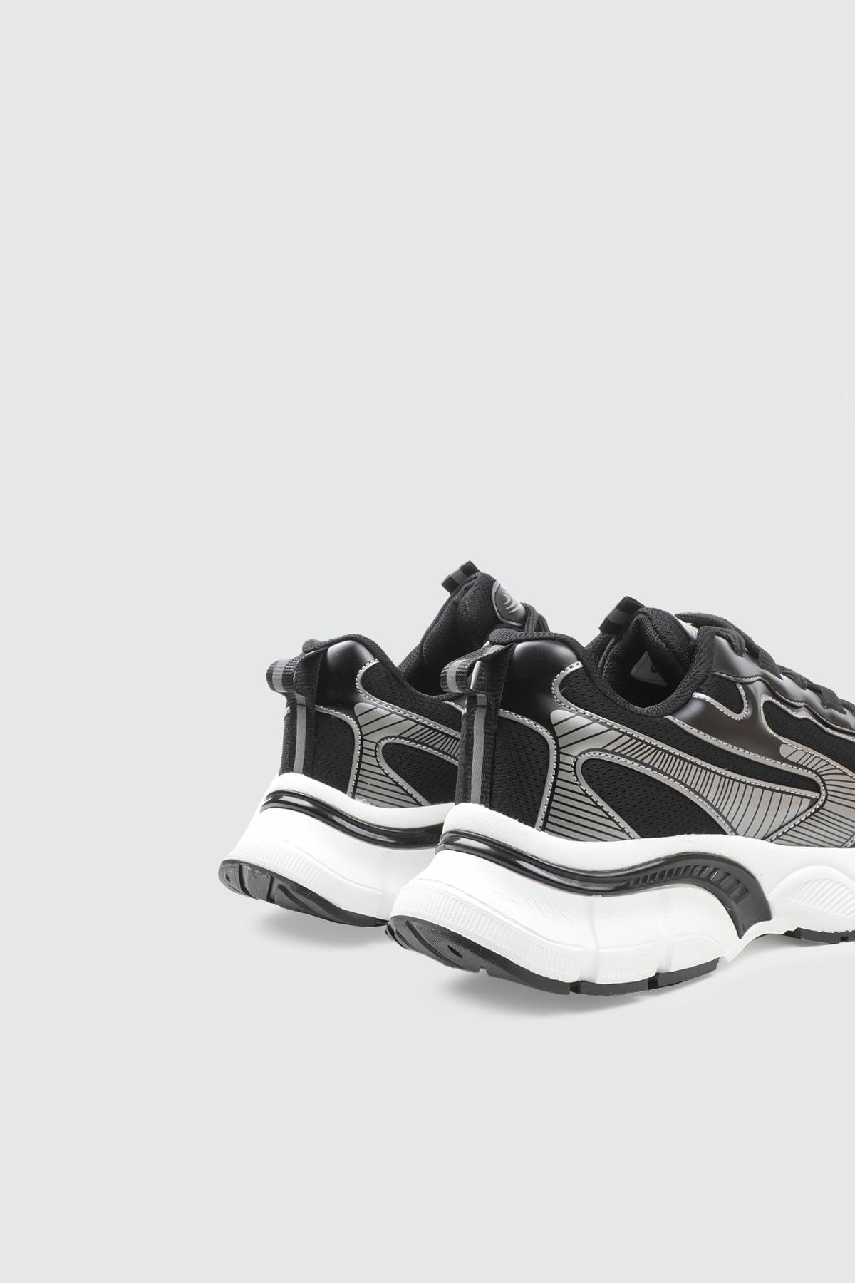 CONPAX 5905 Kadın Spor Ayakkabı Siyah Beyaz