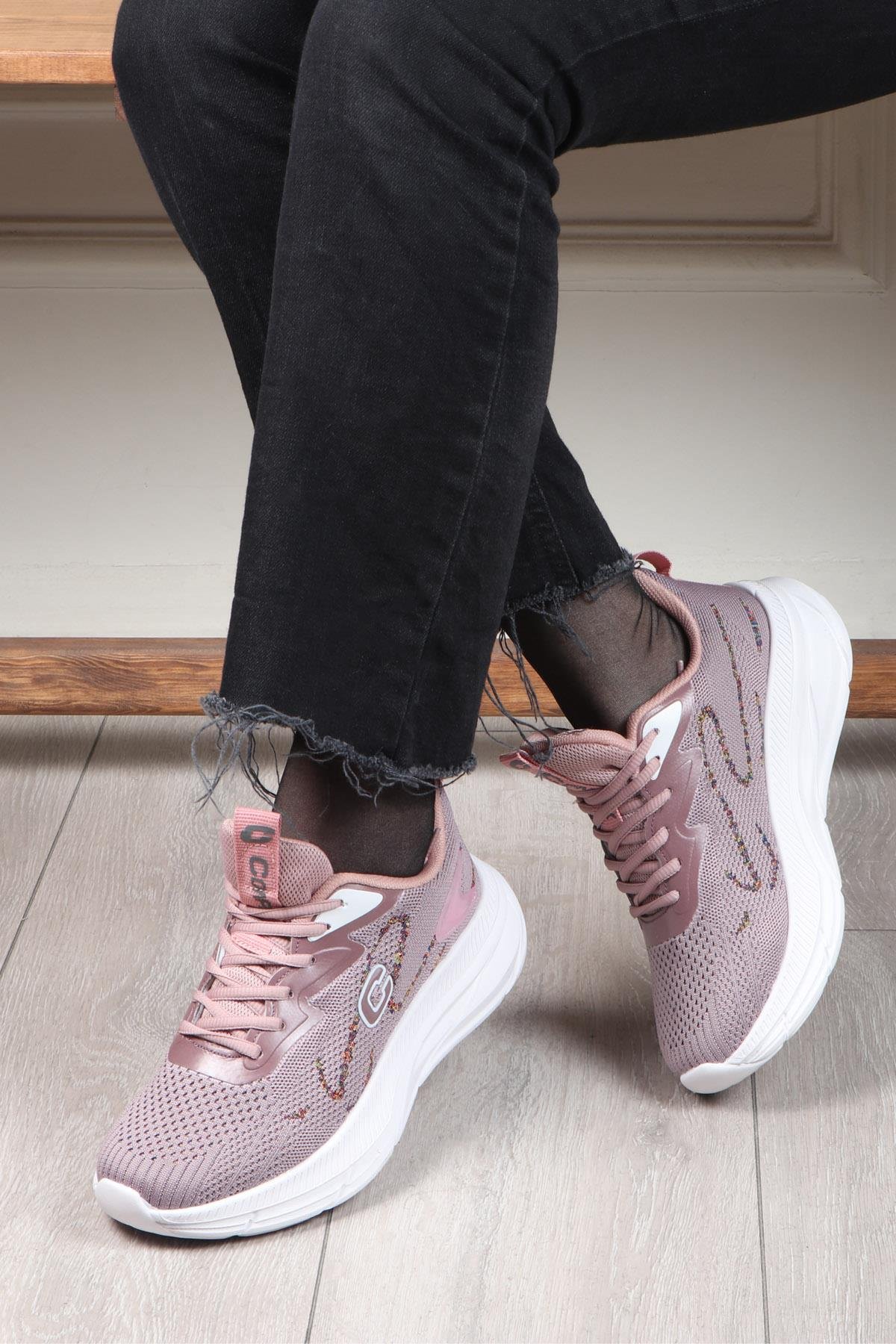 CONPAX 5907 Kadın Spor Ayakkabı Gül Kurusu