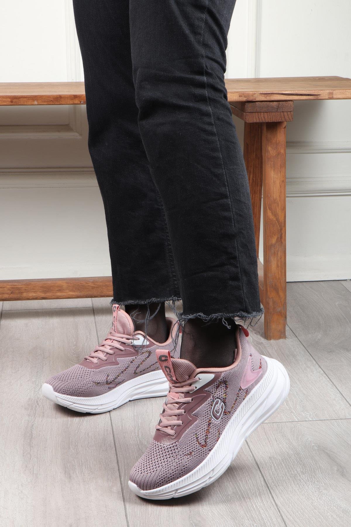 CONPAX 5907 Kadın Spor Ayakkabı Gül Kurusu