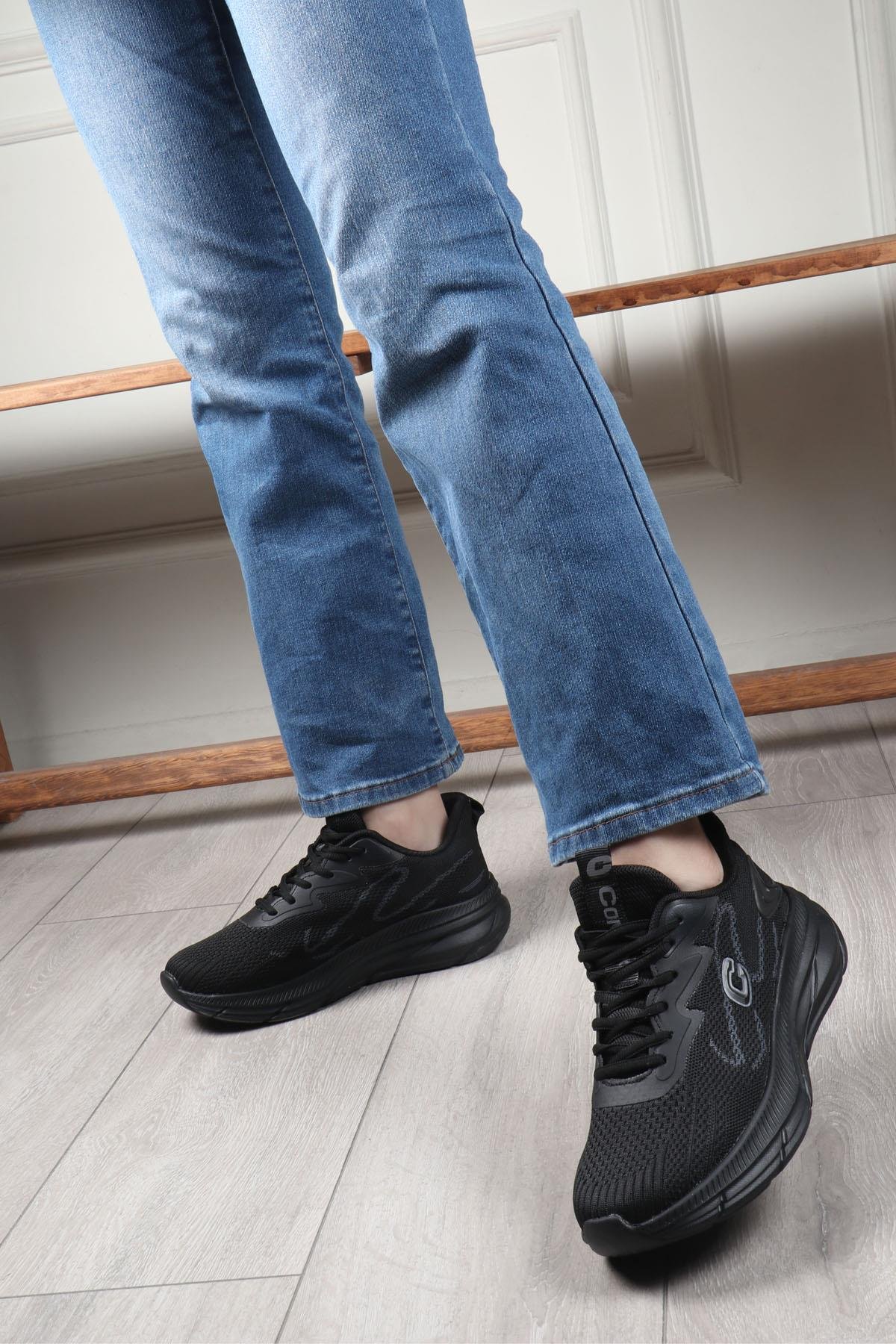 CONPAX 5907 Kadın Spor Ayakkabı Siyah Füme