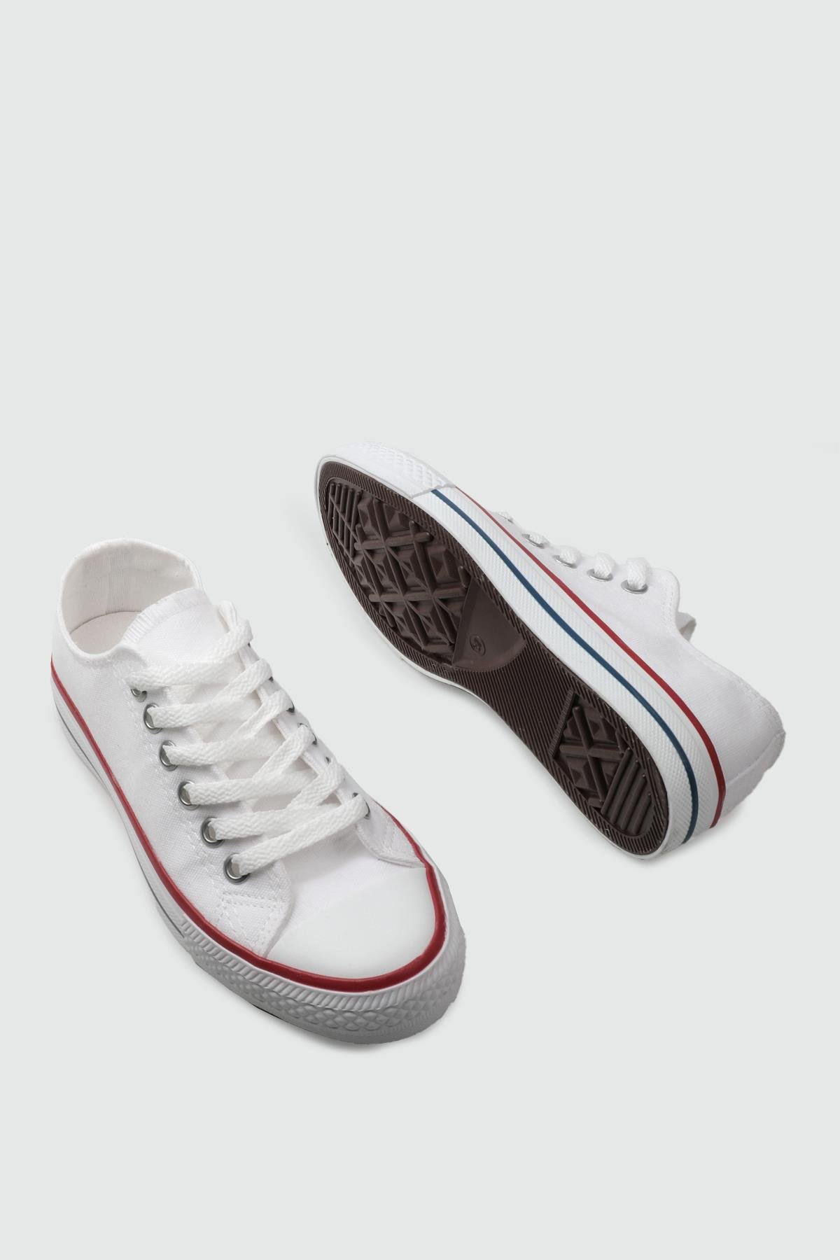 Conversy 25Y-20 Kısa İnce Taban Unisex Spor Beyaz