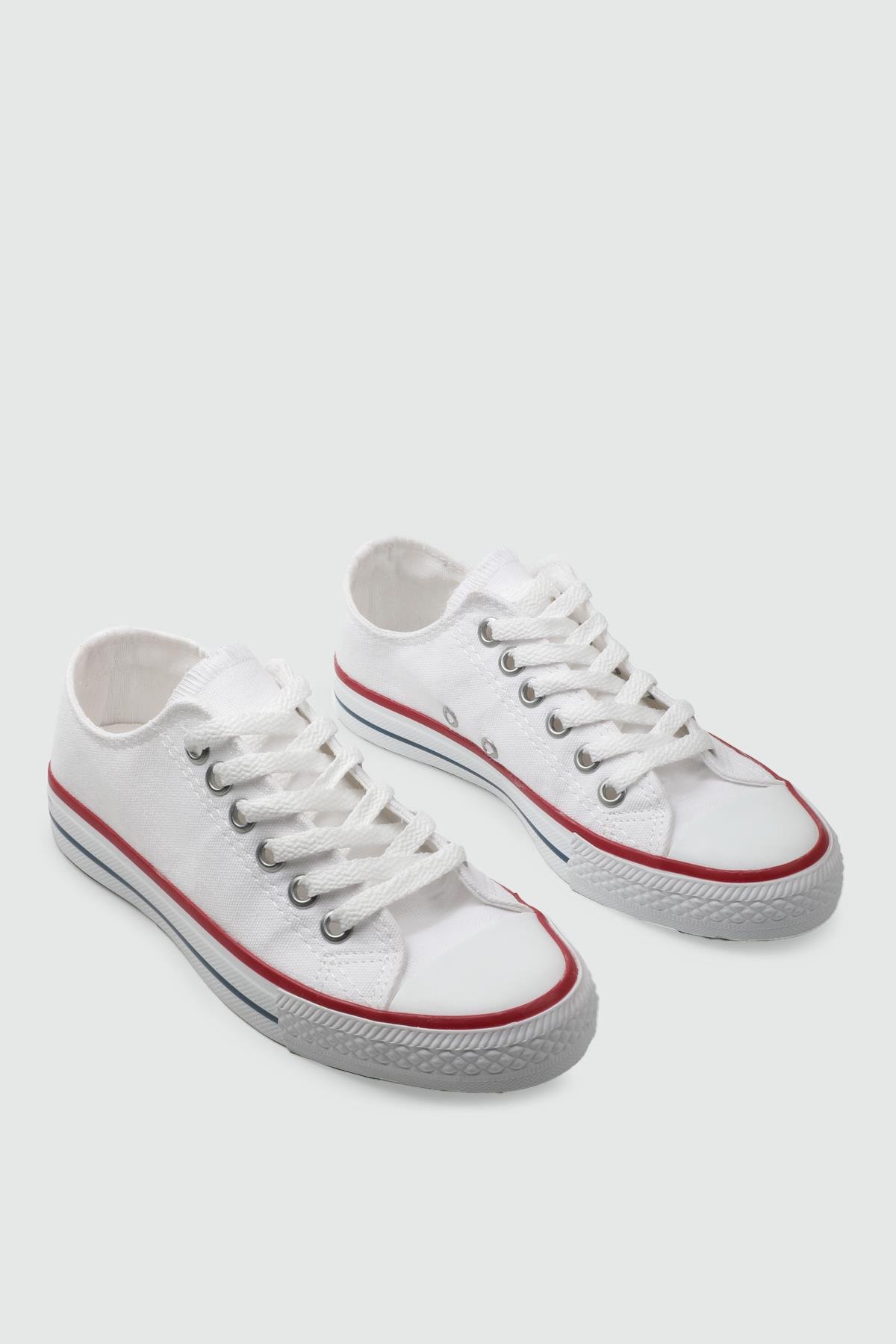 Conversy 25Y-20 Kısa İnce Taban Unisex Spor Beyaz