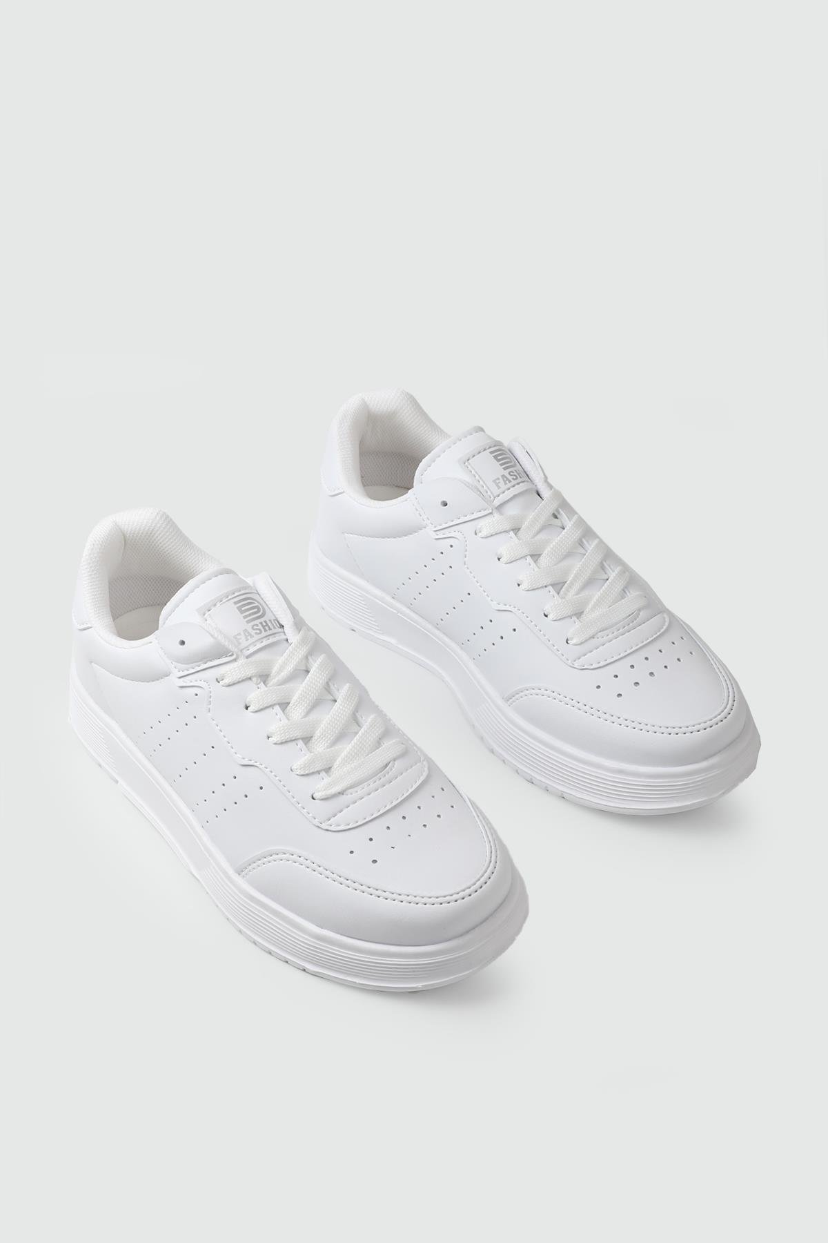 DARKSTEP 158 Kadın Cilt Spor Ayakkabı Beyaz