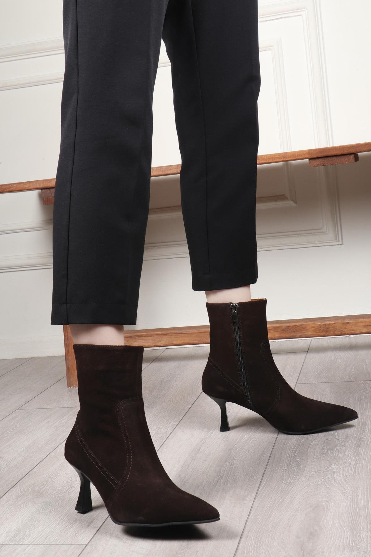 Disparita DS-60 Kadın Bot Kahve Süet