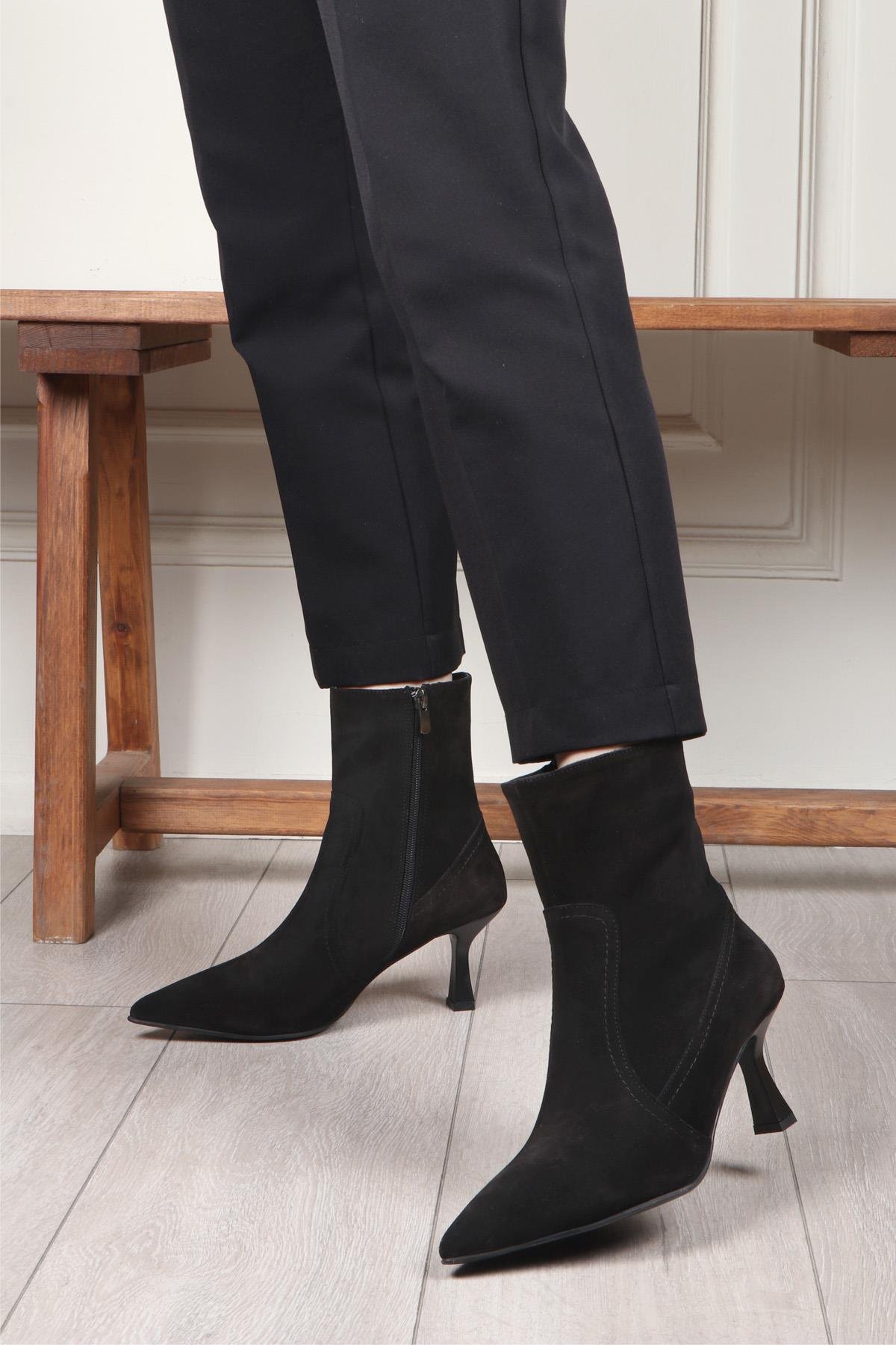 Disparita DS-60 Kadın Bot Siyah Süet