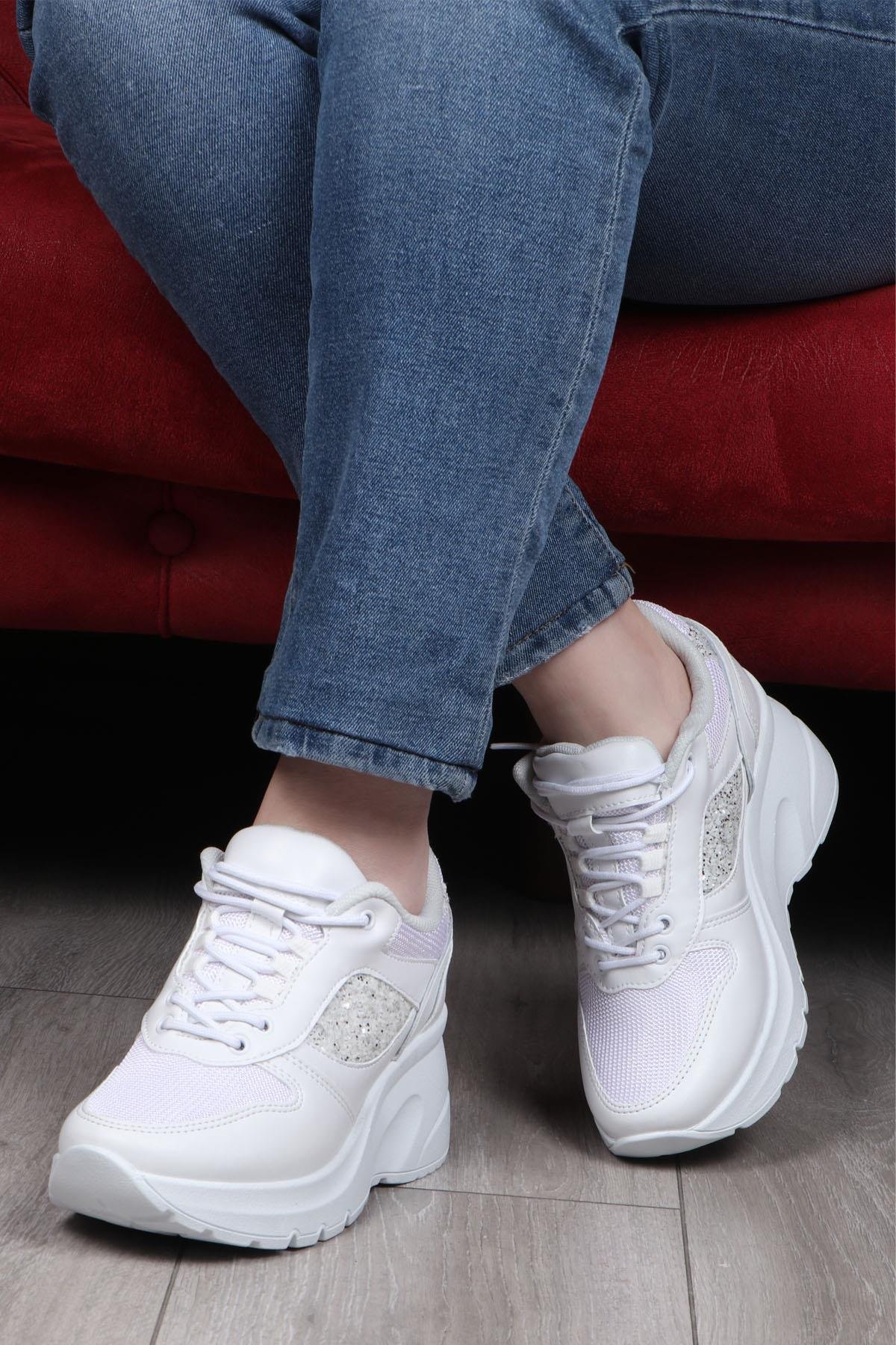 FLET 185 25Y Anoraklı Kadın Ayakkabı Beyaz