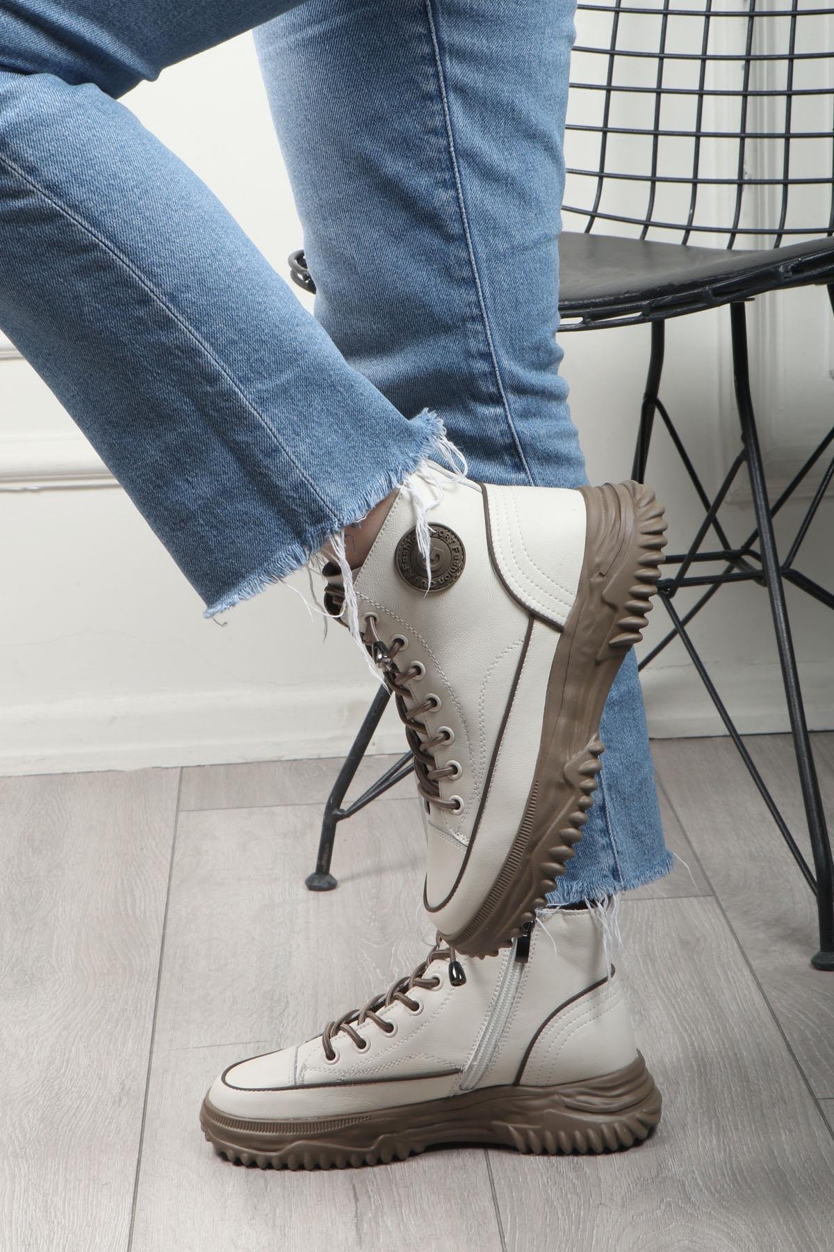 GUJA 24K 310-13 Boğazlı Kadın Ayakkabı Camel