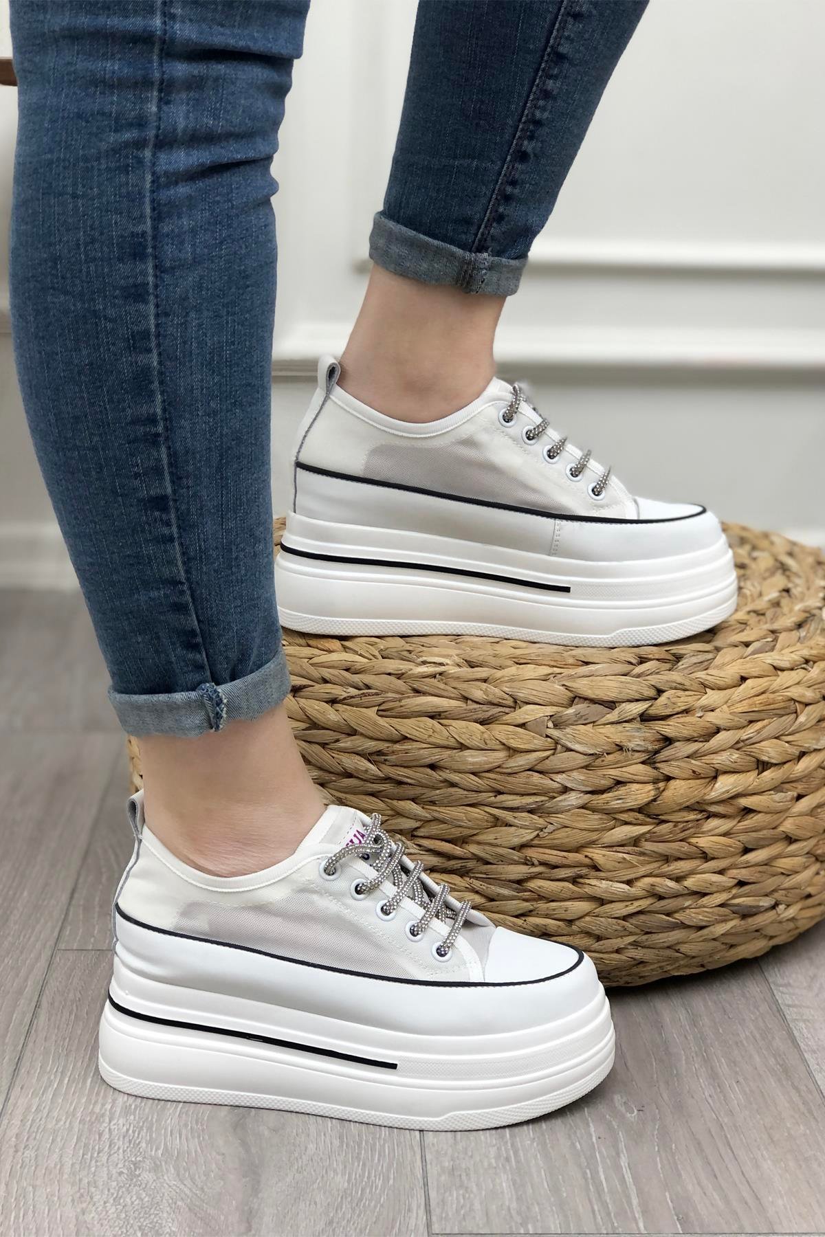 GUJA 345-10 Kadın Spor Ayakkabı Beyaz