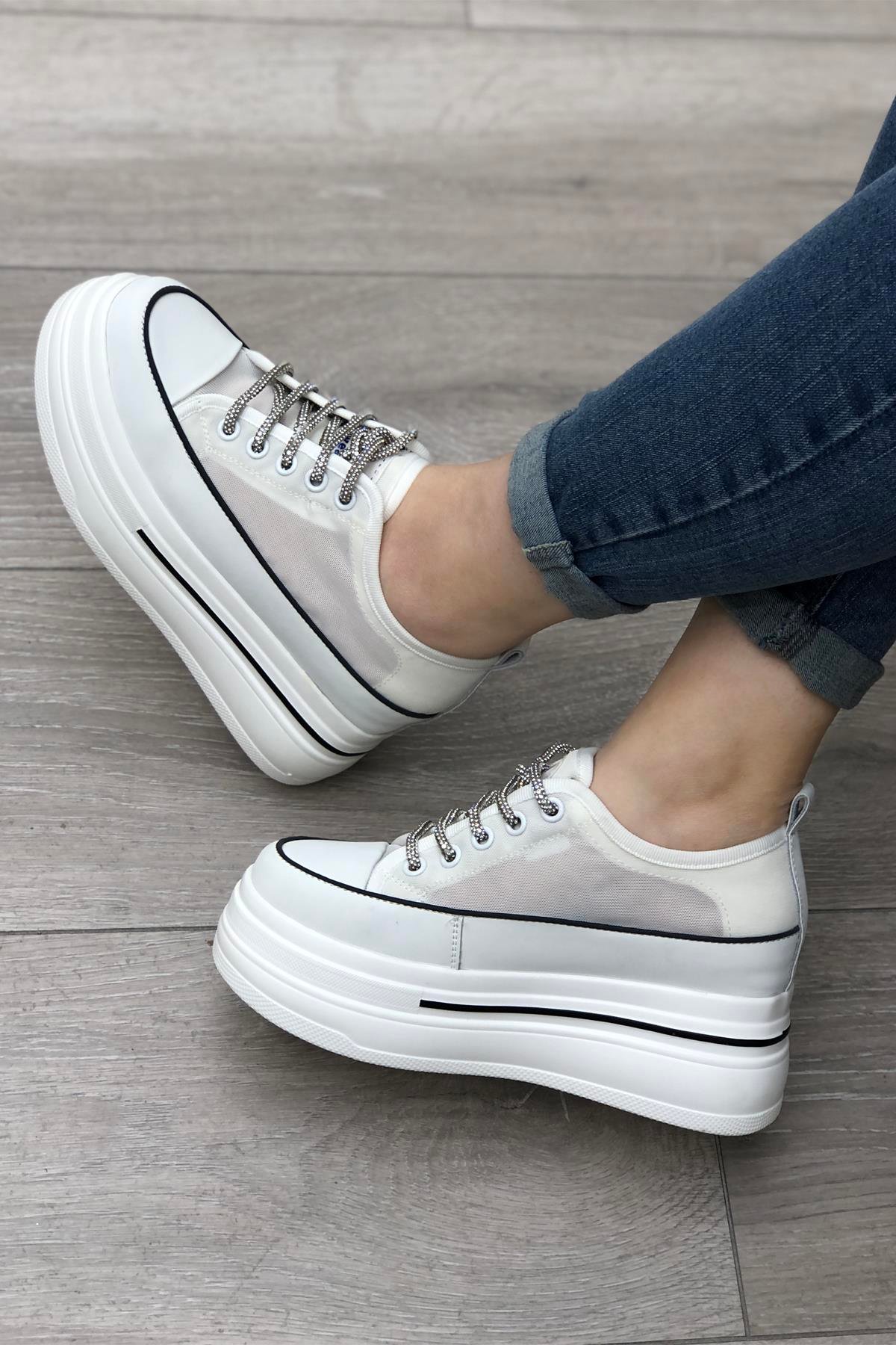 GUJA 345-10 Kadın Spor Ayakkabı Beyaz