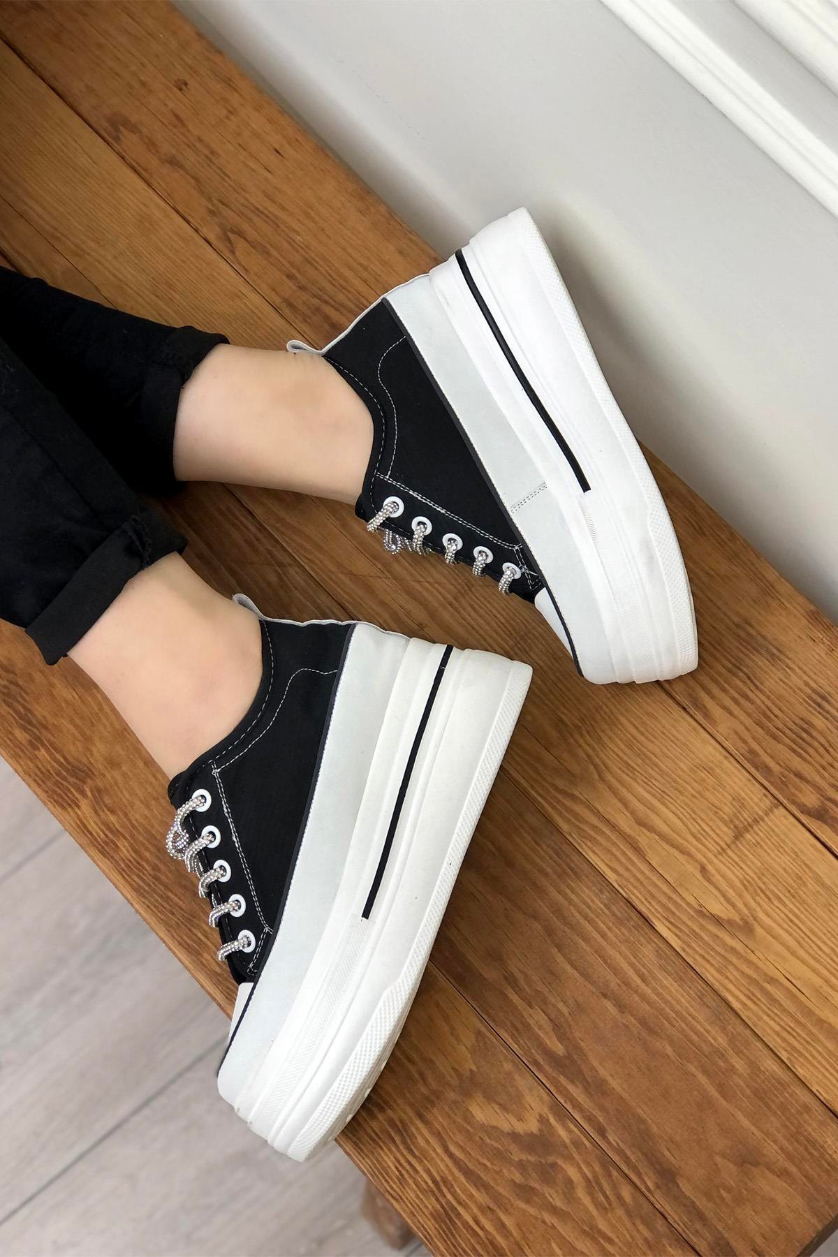 GUJA 345-10 Kadın Spor Ayakkabı Siyah