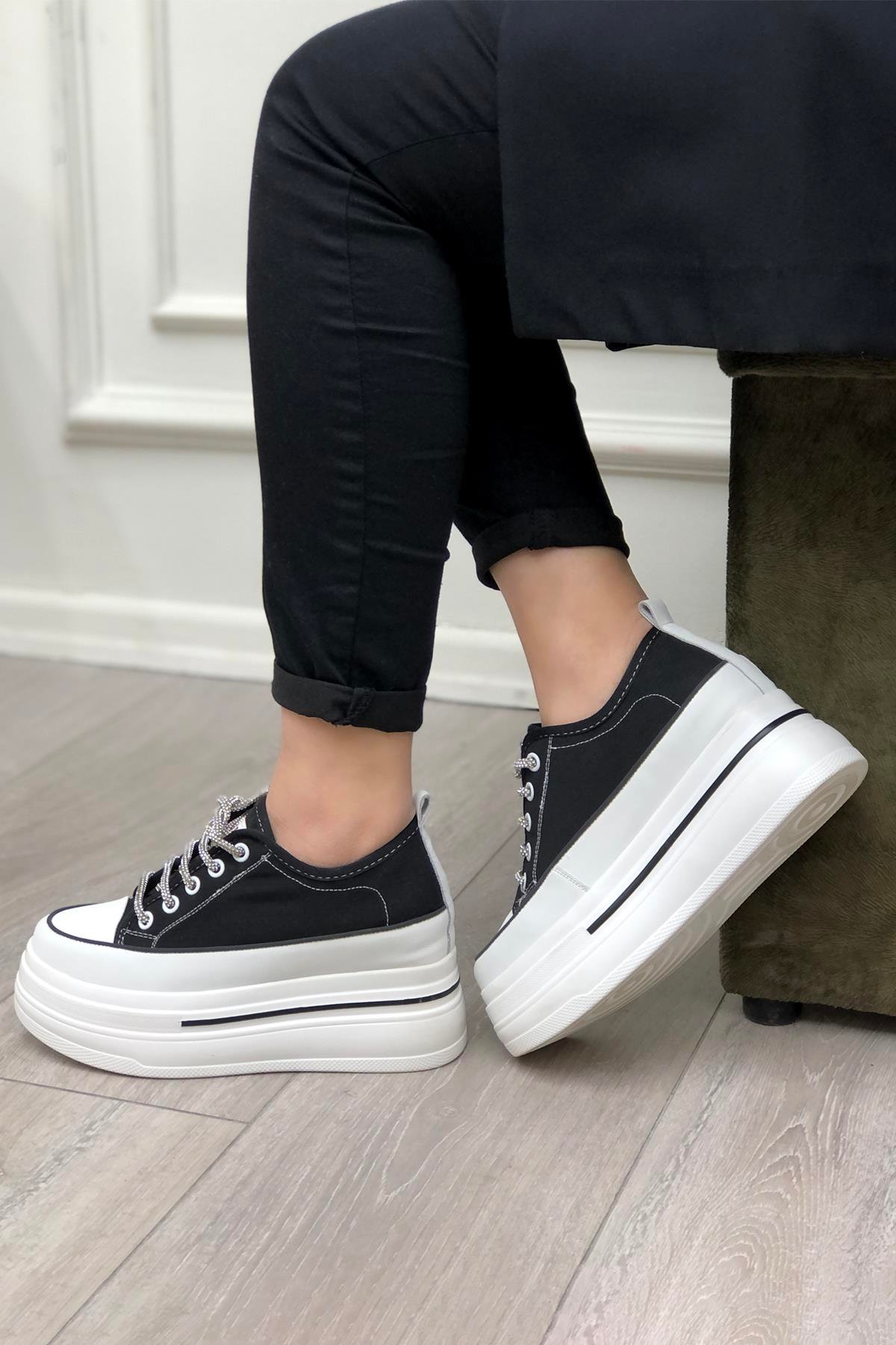 GUJA 345-10 Kadın Spor Ayakkabı Siyah