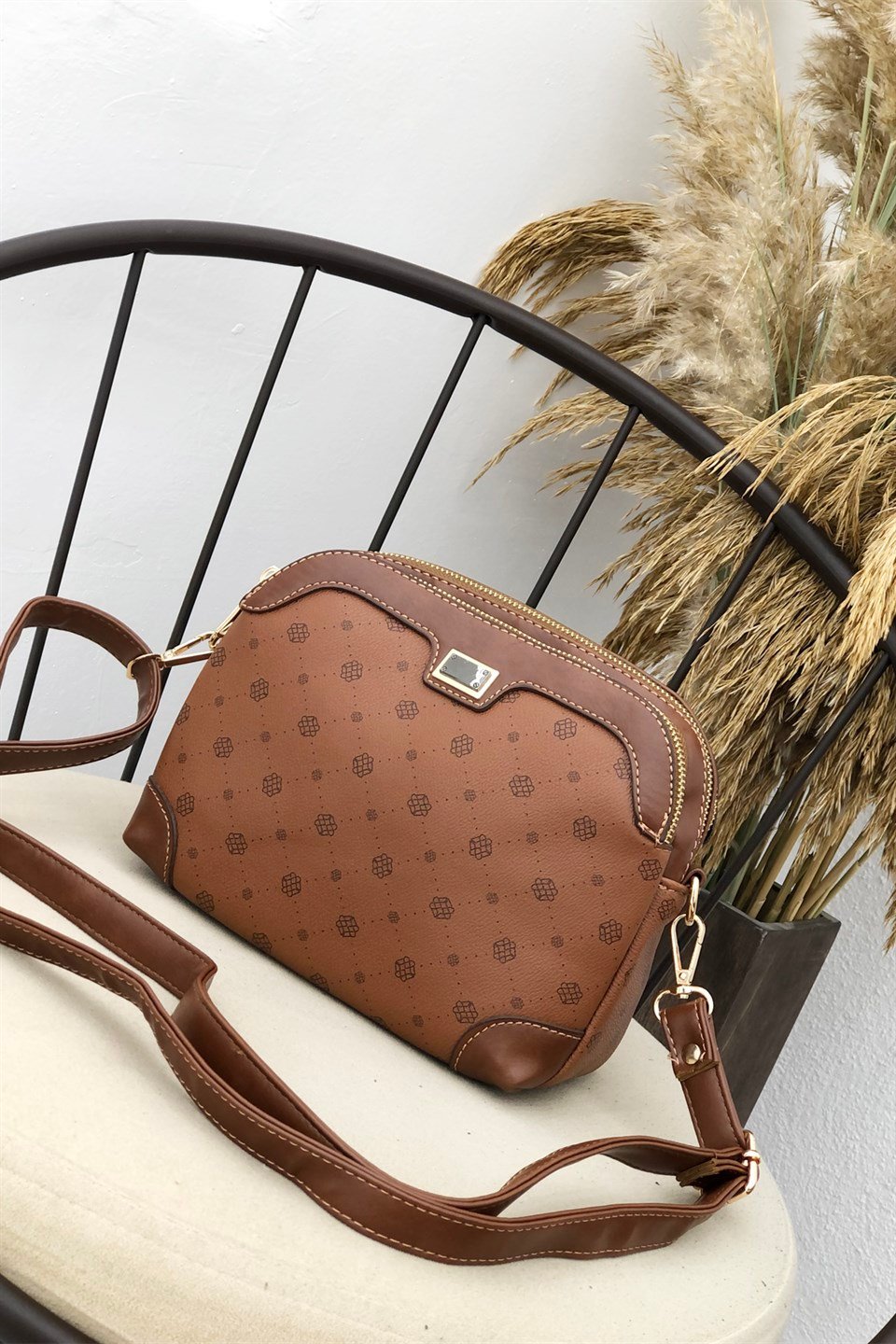 Günlük Kapitone Kadın Çanta Taba Monogram 1324