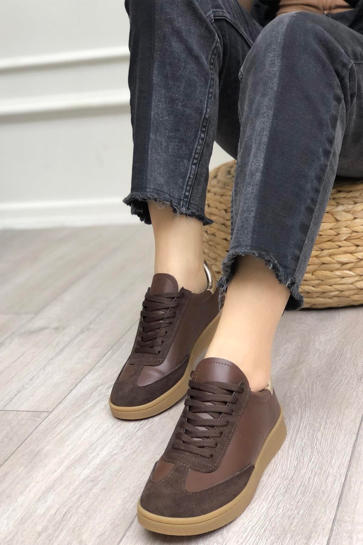 Kadın Ayakkabı Kahve Altın MY BELLA SM-0441 