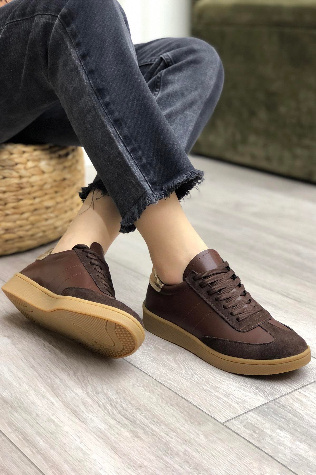 Kadın Ayakkabı Kahve Altın MY BELLA SM-0441 