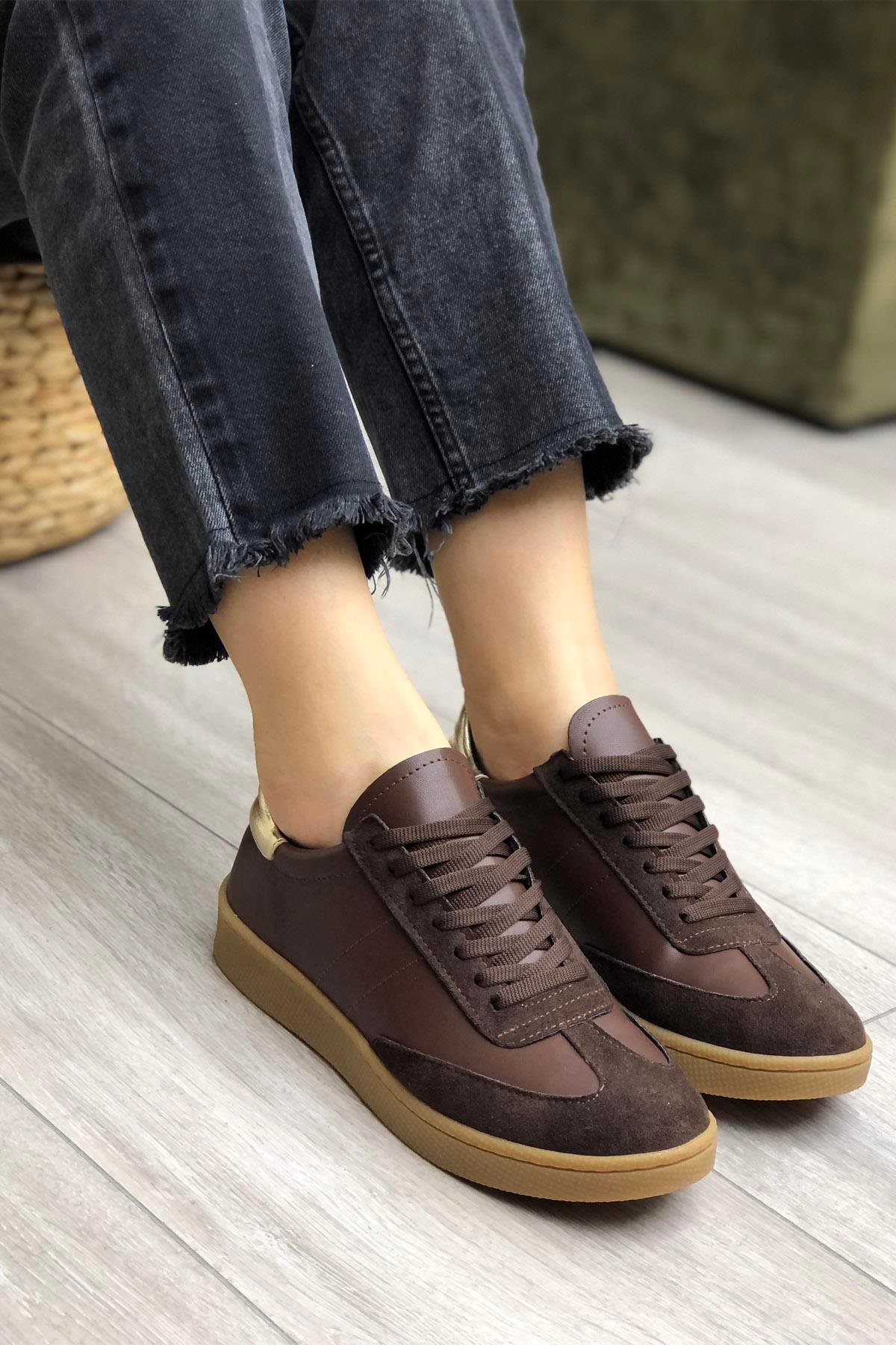 Kadın Ayakkabı Kahve Altın MY BELLA SM-0441 